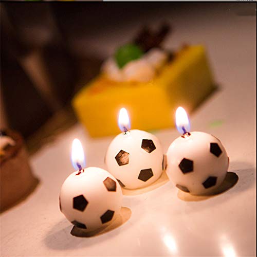 12-Piece Football Cake Candles Set - Soccer Birthday Candles & Cupcake Toppers for Party Decorations - Perfect for Football Themed Birthday Cakes, Baby Showers, and Sports Celebrations