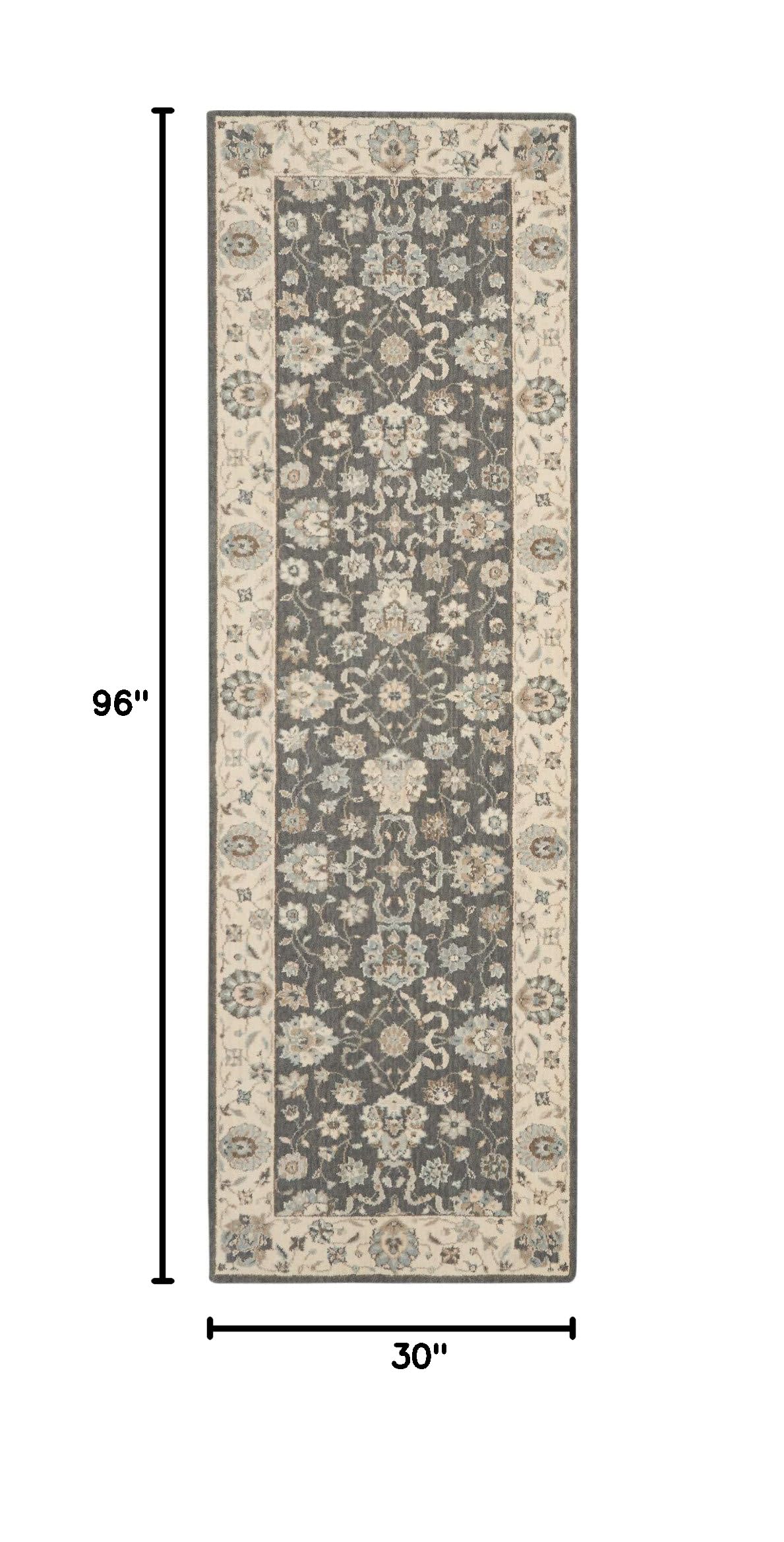Nourison Living Treasures Persian Grey/Ivory 2'6