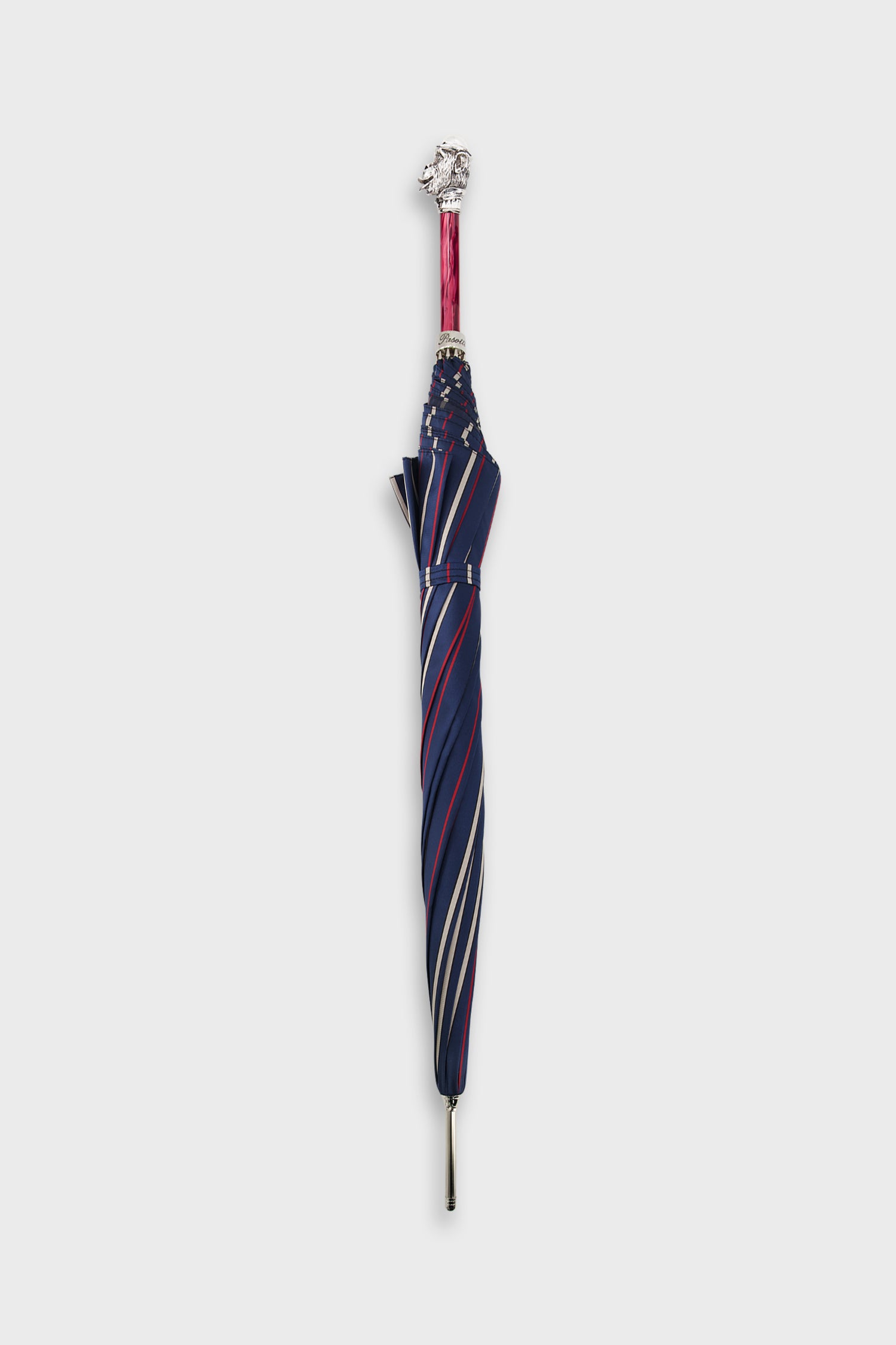 Pasotti Striped Monkey Umbrella - Stylish Waterproof Rain Umbrella for Women & Men - Perfect for Rainy Days, Fashion Accessory, Outdoor Events & Travel