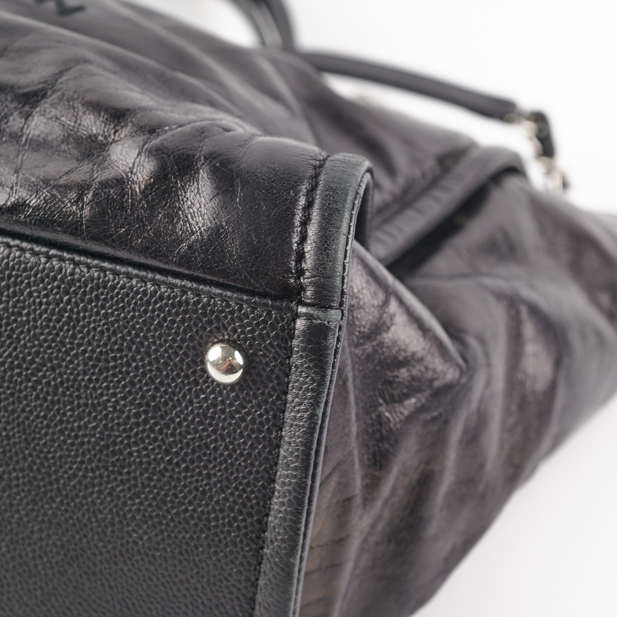 Chanel Deauville Medium Black Leather Tote Bag - Luxury Designer Handbag for Women, Perfect for Work, Travel & Everyday Use