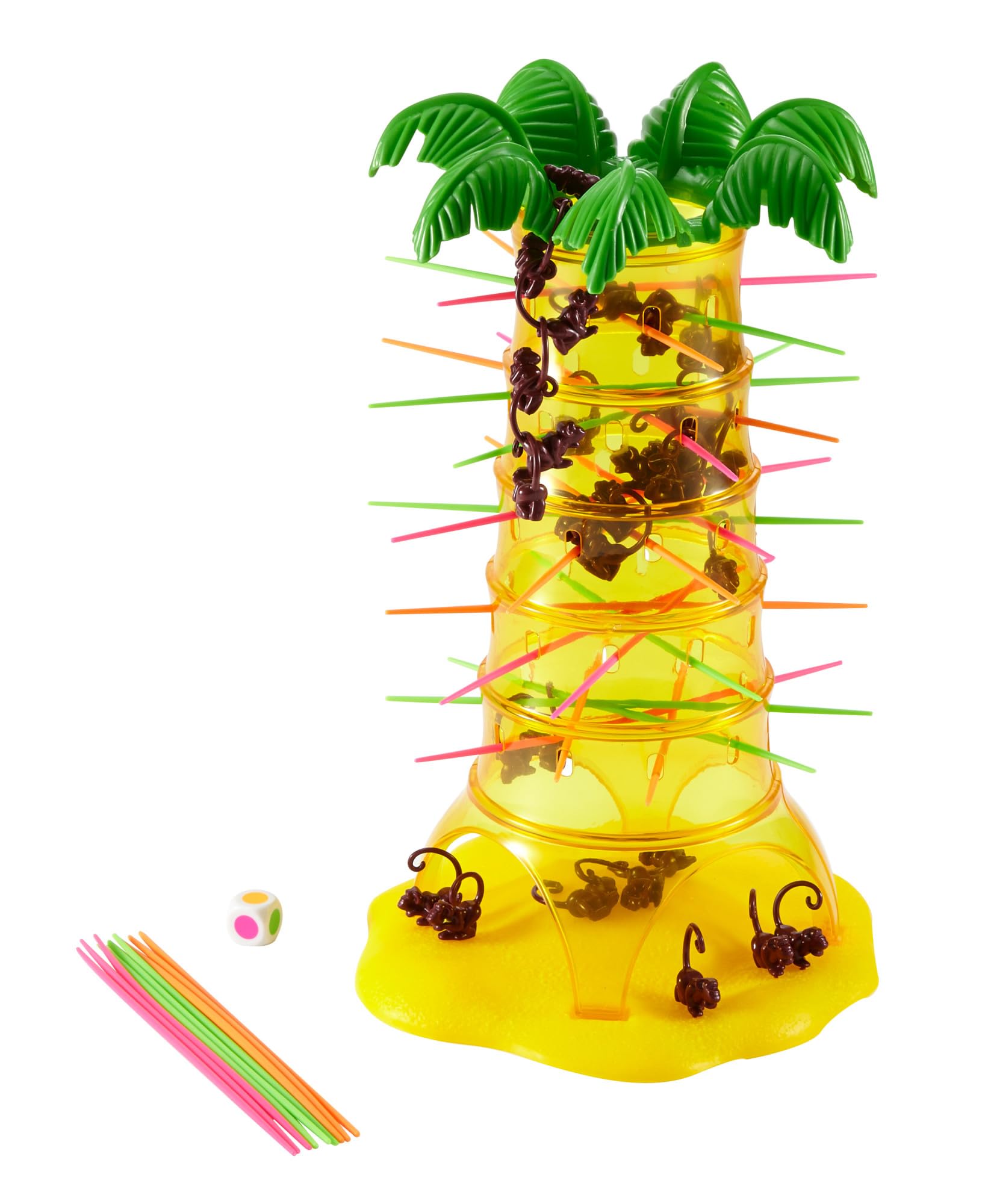 Mattel Games Tumblin’ Monkeys - Fun Family Board Game for Kids Ages 5+ with Monkey Pieces, Sticks & Game Unit - Easy to Learn Educational Toy - Perfect Birthday Gift for Boys & Girls - Great for Parties, Family Game Nights & Indoor Playtime
