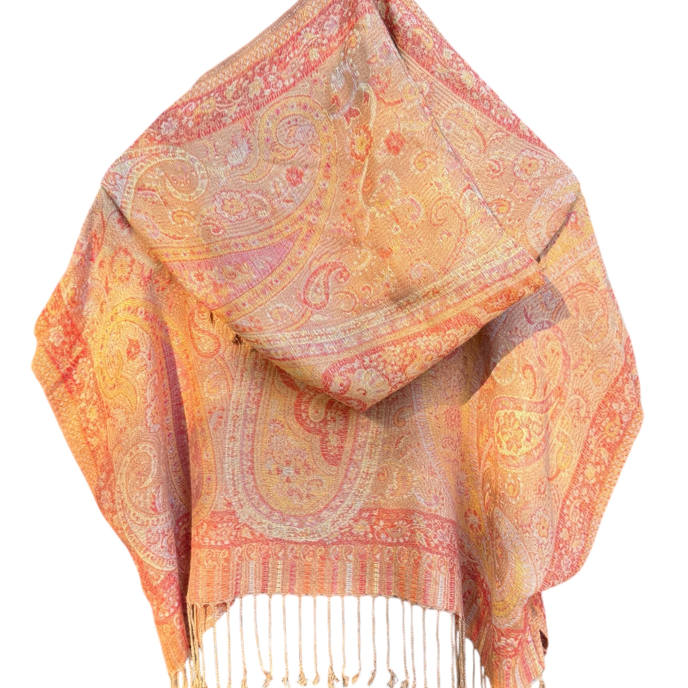 Stylish Sand Dunes Pashmina Hooded Crop Top for Women - Trendy Summer Beachwear & Casual Outfit