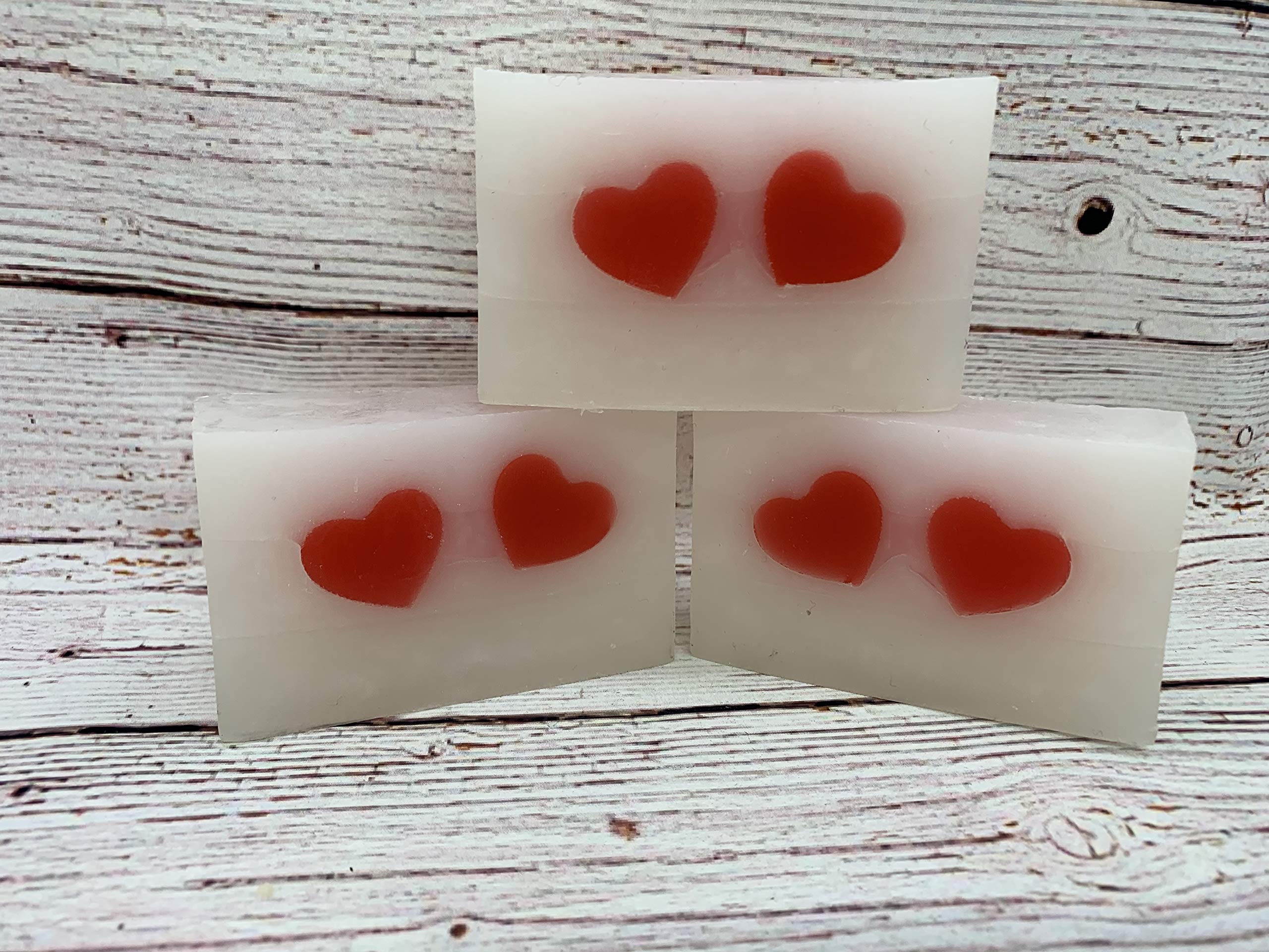 Sweet Heart Shaped Handmade Soap - Natural Glycerin Soap for Romantic Gifts, Valentine's Day, Wedding Favors & Bathroom Decor - Perfect for Couples, Anniversaries and Self-Care Moments