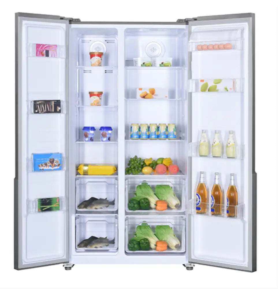 EUROMAID ESBS563S 532L Side By Side Stainless Steel Refrigerator - Energy Efficient Kitchen Appliance for Modern Homes & Restaurants