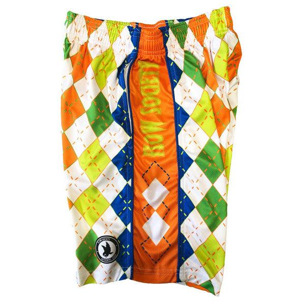 Men's Neon Argyle Pattern Shorts - Stylish & Comfortable for Summer, Golf, and Casual Wear