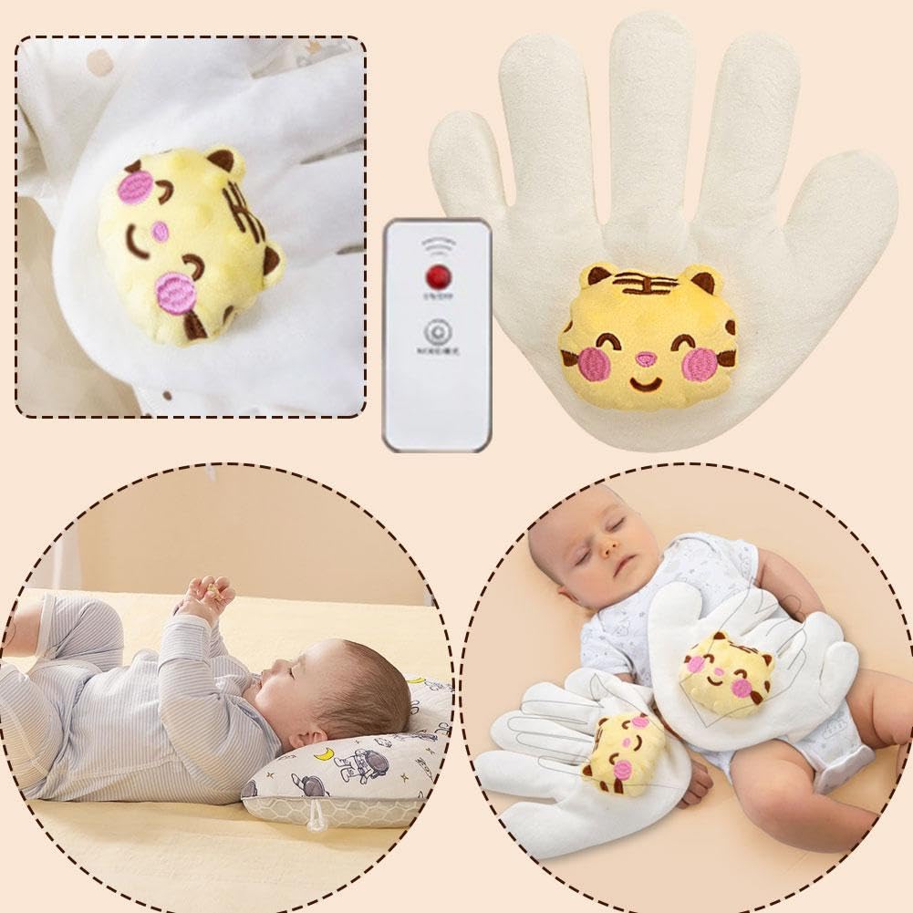 Electric Baby Soothing Palm Toy - Cute Cartoon Sleep Aid & Calming Hand Pillow for Infants | Perfect for Bedtime, Naptime & Travel to Help Babies Fall Asleep Faster