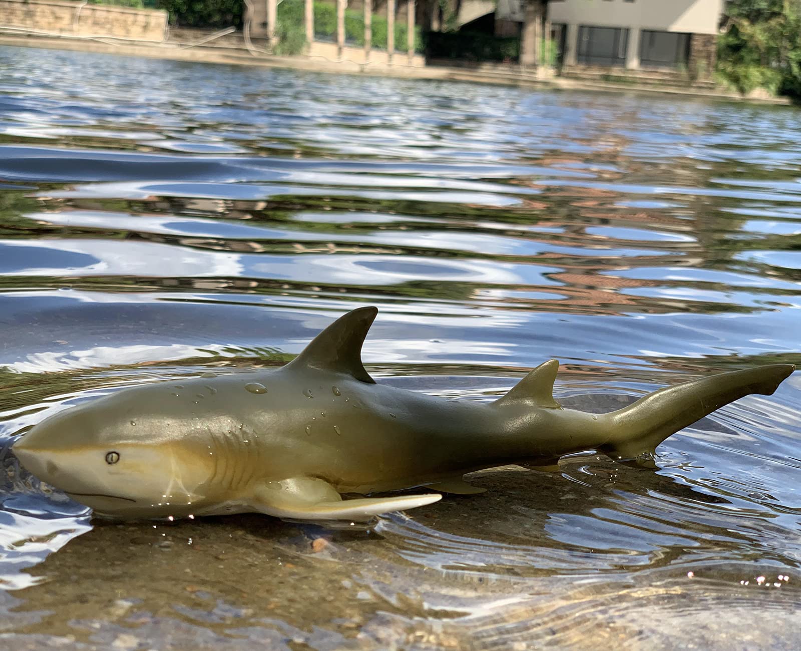 Gemini & Genius Marine Animal World Toy - Realistic Lemon Shark & Great White Shark Action Figures, Soft Rubber Ocean Sea Animals for Kids Role Play, Swimming Pool, Beach & Bath Toys | Educational STEM Learning Toys for Toddlers & Children