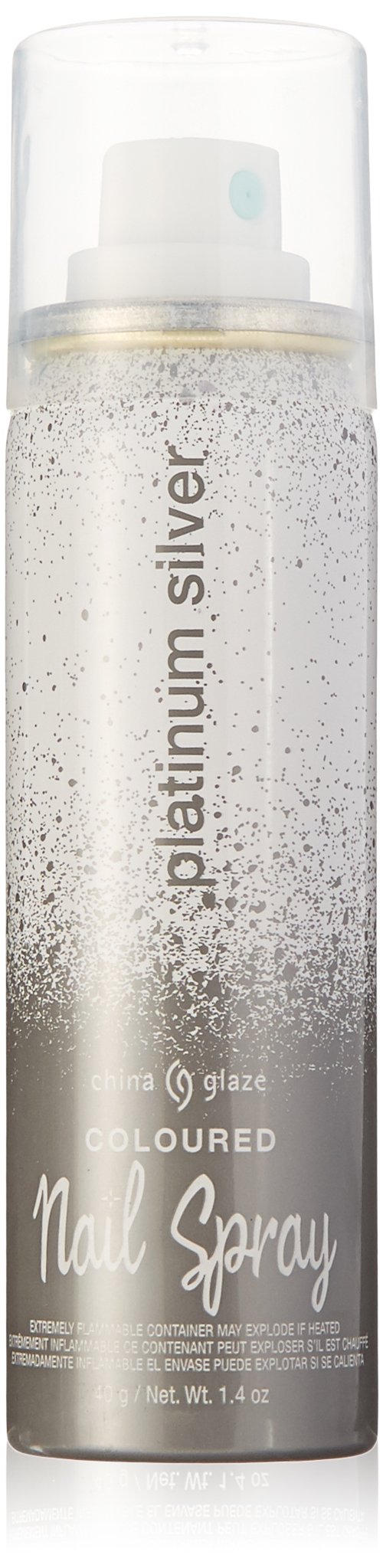 Platinum Silver Nail Polish Spray - 1.4 Fl Oz Fast-Drying Nail Lacquer for Salon-Quality Manicures at Home | Perfect for Parties, Weddings & Special Occasions