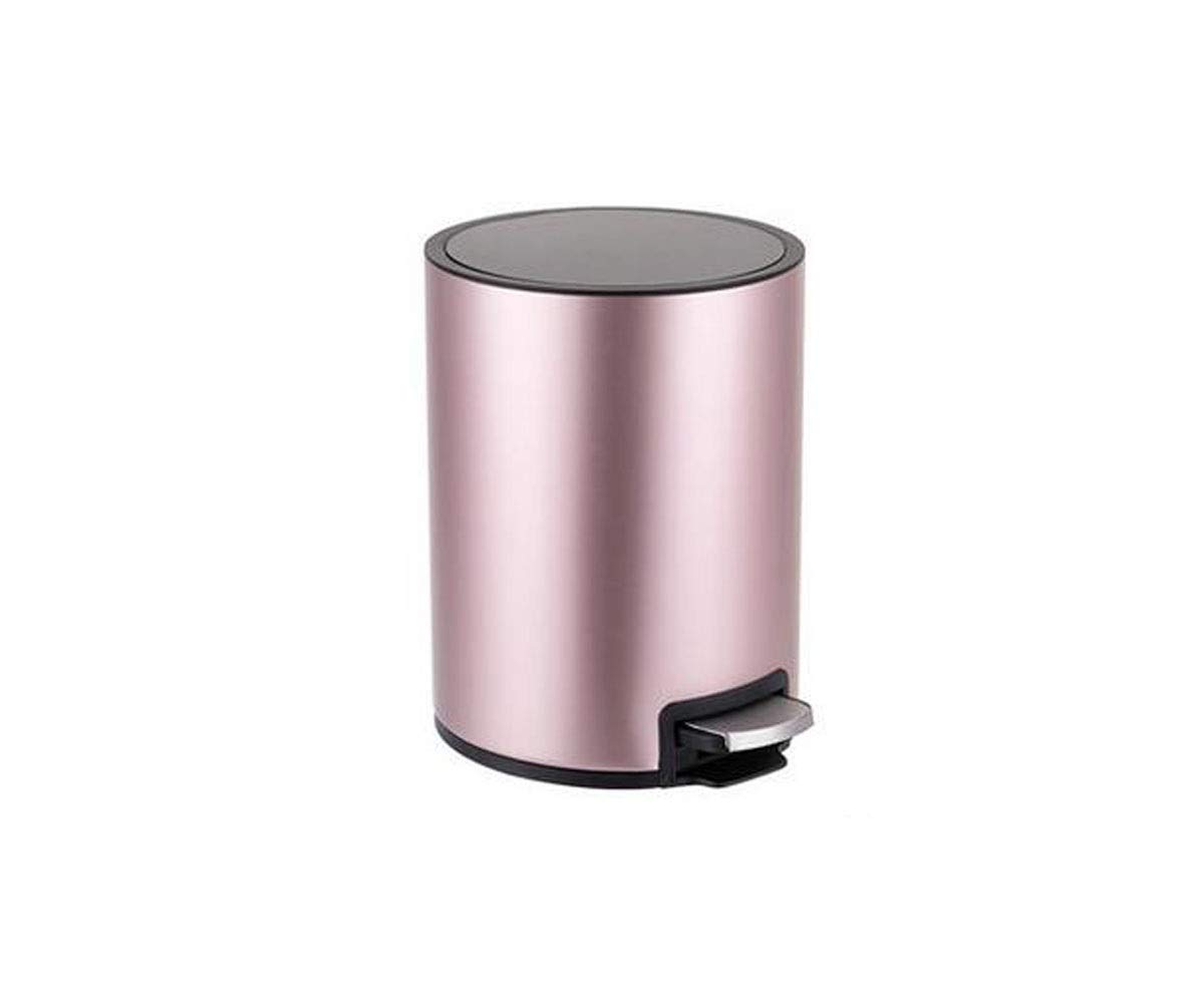 Stainless Steel Waterproof Trash Can - 20x30cm Multi-Function Garbage Bin for Home, Office & Commercial Use | Rose Gold Waste Storage Container | Ideal for Kitchen, Bathroom & Office Spaces
