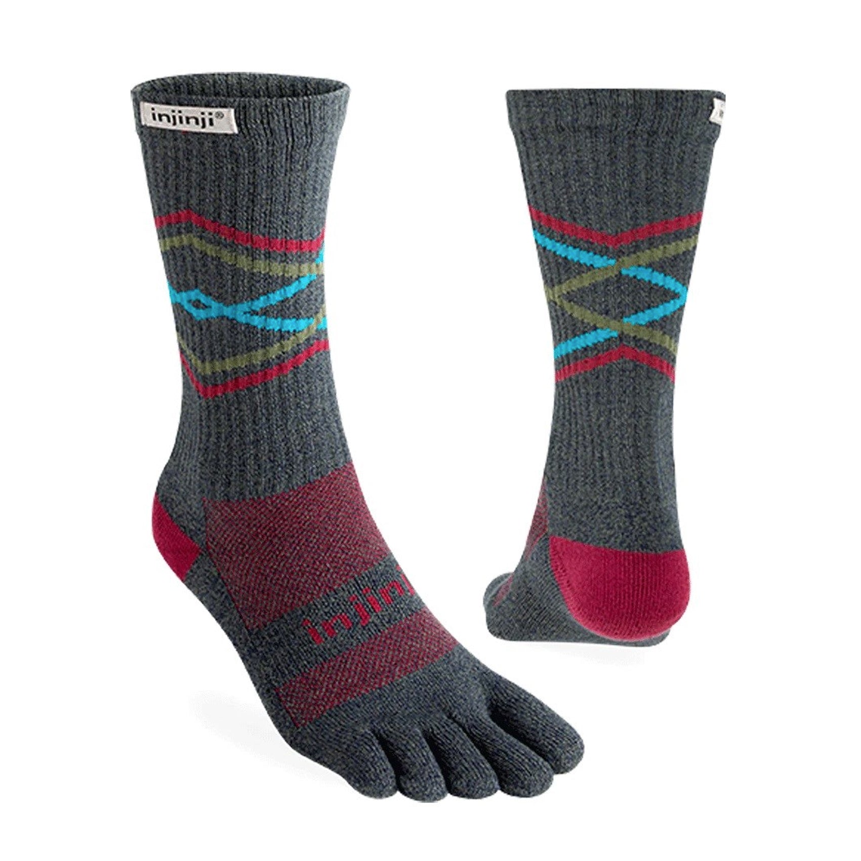 Unisex Injinji Trail Midweight Mini Crew Socks - Toe Socks for Hiking, Running & Outdoor Activities - Breathable & Comfortable for Men & Women