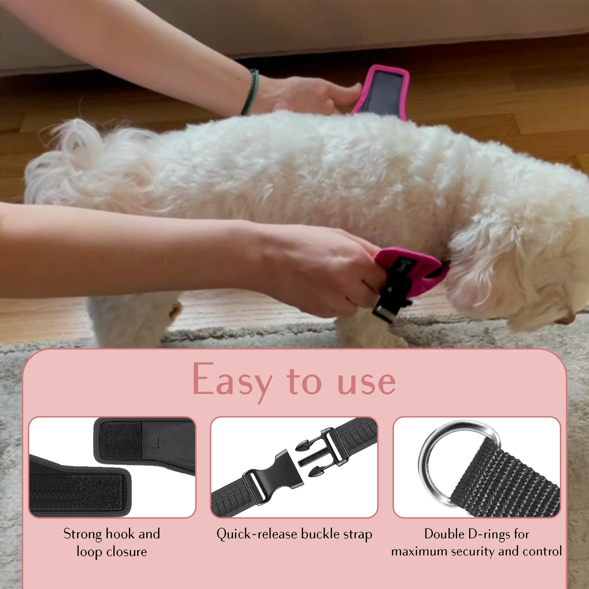 Adjustable Reflective Dog Harness for Small & Medium Dogs - All Weather Comfort Fit Step-in Vest with Soft Padding for Easy Walking - Perfect for Daily Walks, Night Safety & Outdoor Adventures