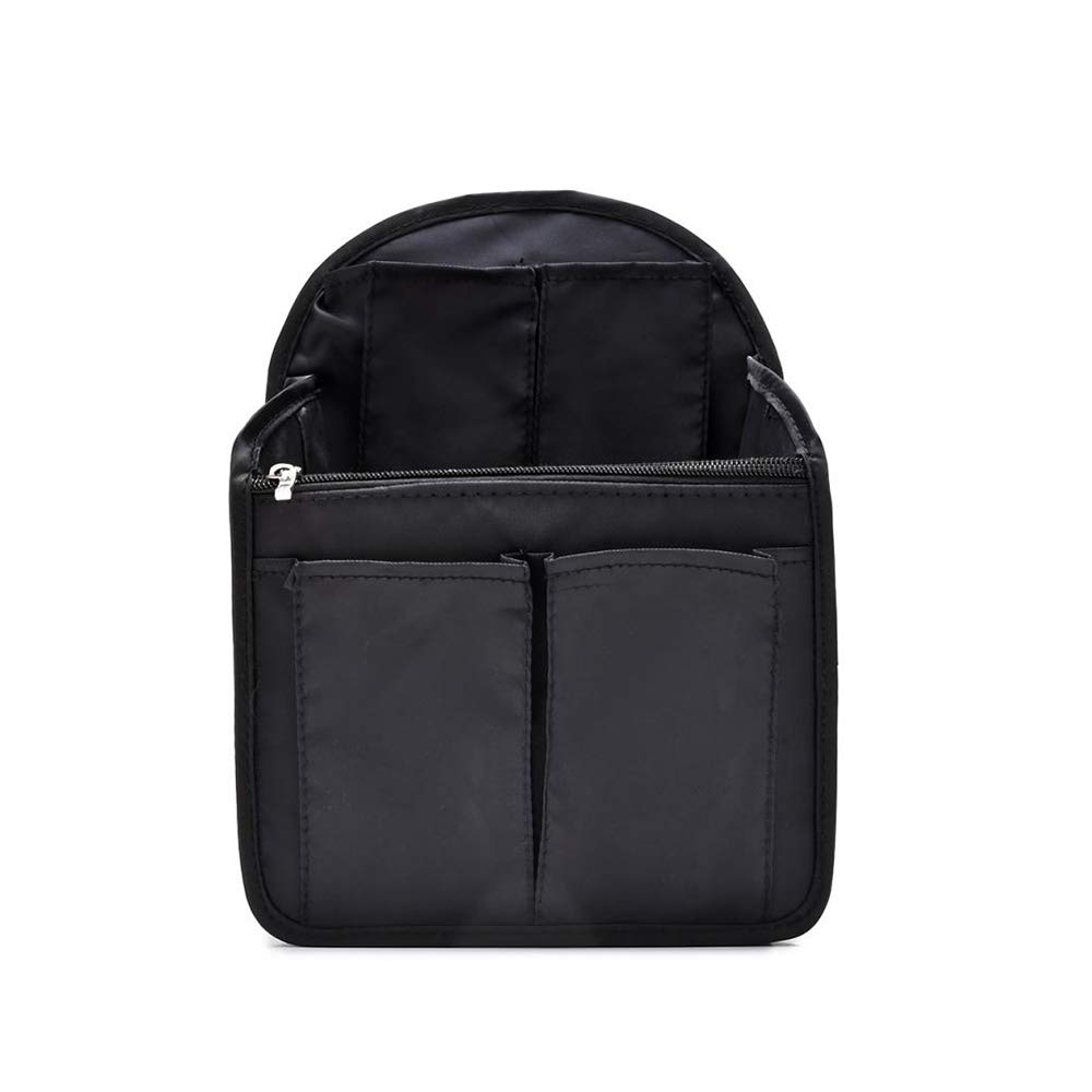 MOMOFULL Detachable Nylon Backpack Organizer Insert - Multi-Purpose Diaper Bag & Purse Organizer for Men & Women (Black) - Perfect for Travel, Work, and Daily Use