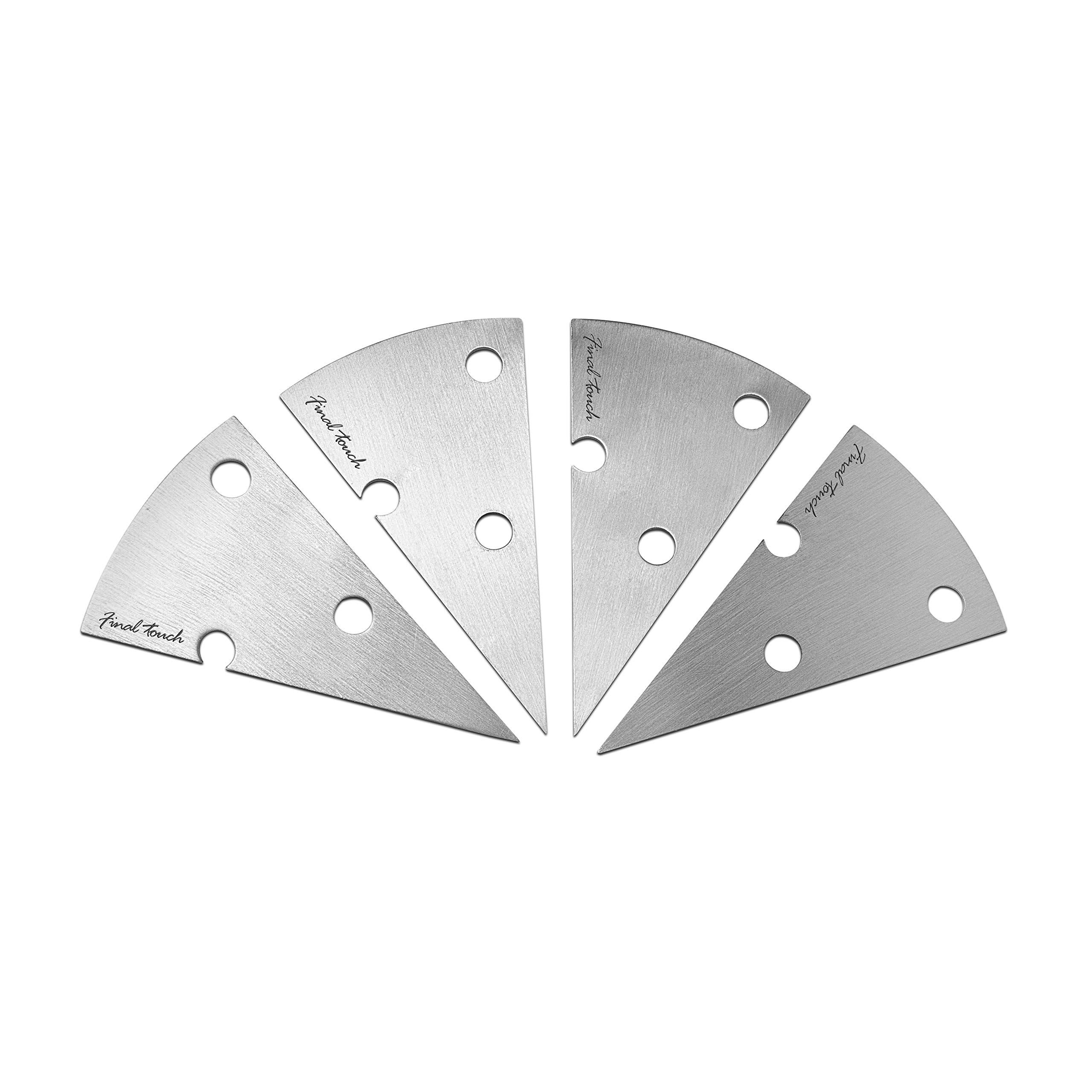 Final Touch Cheese Marker Set - Stainless Steel Cheese Labeling Tools with Non-Permanent Marker - Perfect for Cheese Boards, Charcuterie Platters & Wine Pairings - Professional Cheese Identification for Parties & Catering (FTA7080)