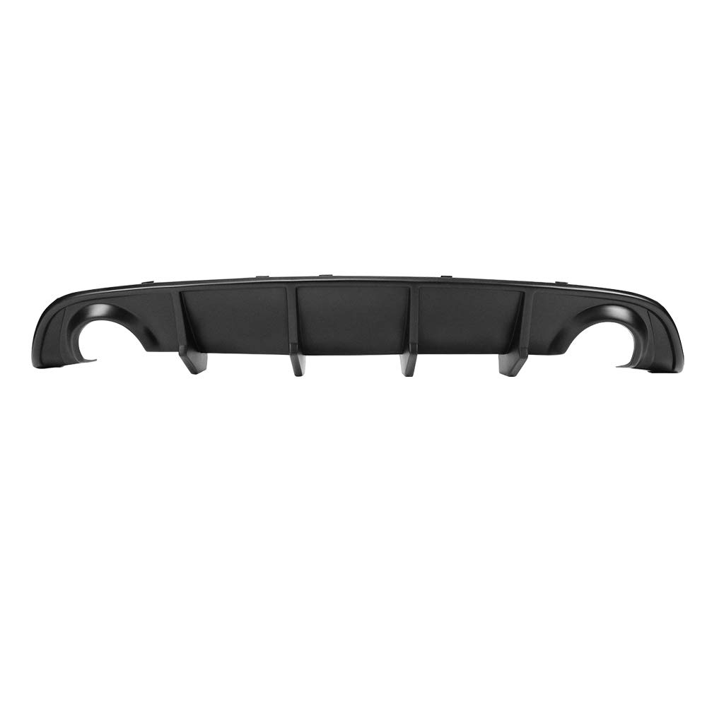 FREEMOTOR802 Rear Bumper Diffuser for 2015-2023 Dodge Charger SRT | Unpainted Black PP Rear Lip | Compatible with Round Exhaust Tips | Perfect for Car Upgrades & Street Racing Style