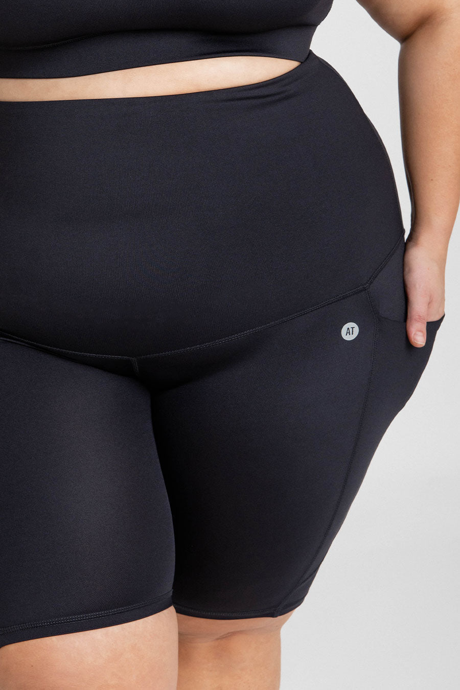 Postpartum Recovery Bike Shorts with Pockets - High Waisted Black Workout Shorts for Women | Perfect for Post Pregnancy Exercise, Yoga & Comfortable Daily Wear