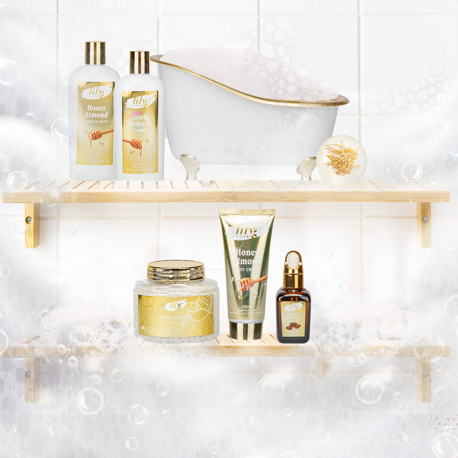Luxury Spa Gift Set for Women - Bath & Body Care Kit with Essential Oils, Bath Bombs & Moisturizers - Perfect Valentine's Day, Mother's Day, Birthday & Christmas Gifts - Relaxing Home Spa Experience for Self-Care & Pampering