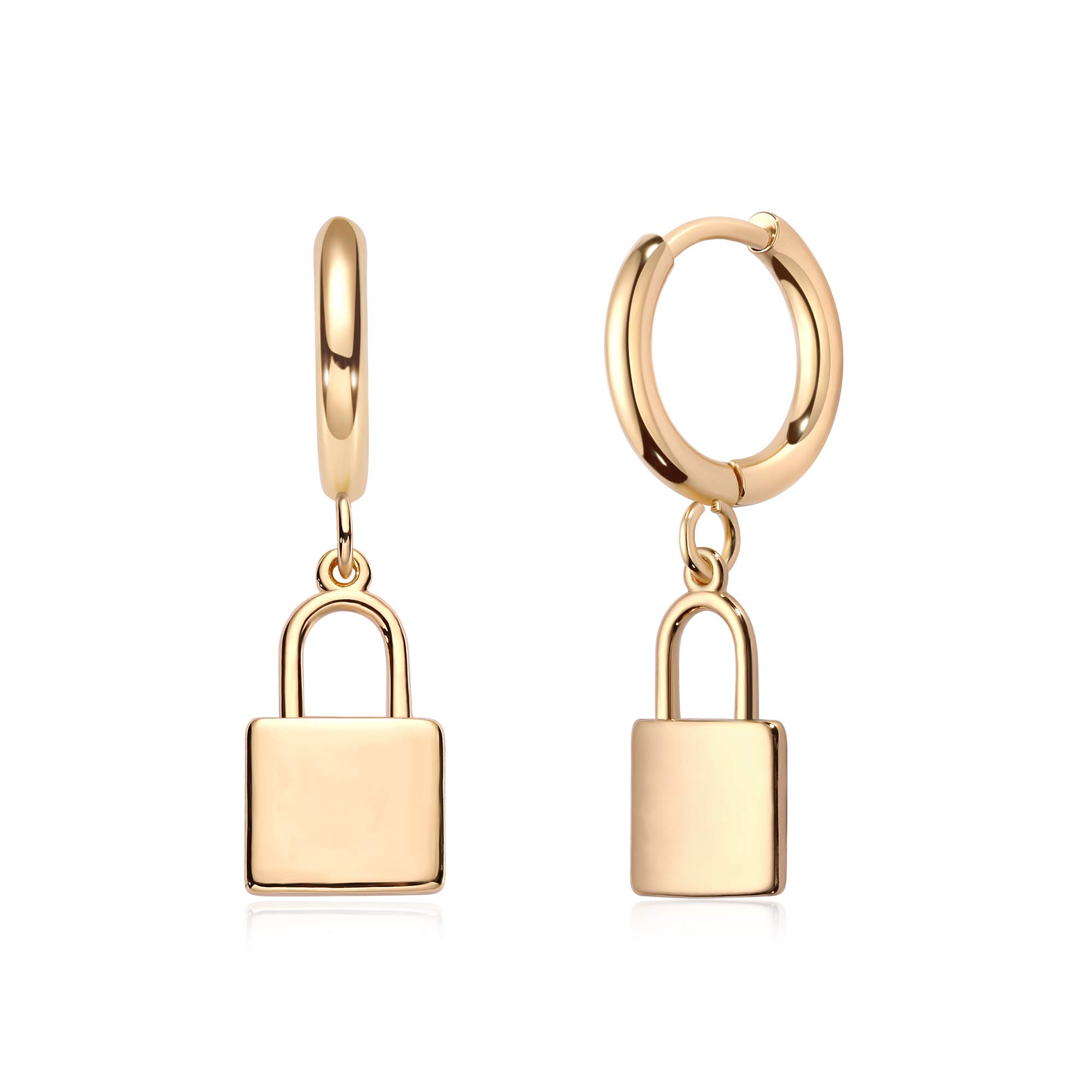 VACRONA 14k Gold Plated Heart Huggie Hoop Earrings for Women - Small Dainty Hoops for Everyday Wear, Gift & Special Occasions