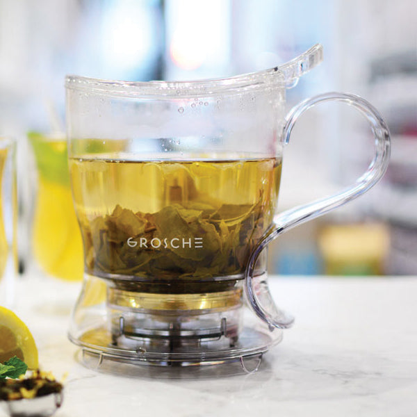 GROSCHE Aberdeen Teapot - Premium Stainless Steel Teapot for Loose Leaf Tea, 34oz Capacity - Perfect for Home, Office & Tea Ceremonies