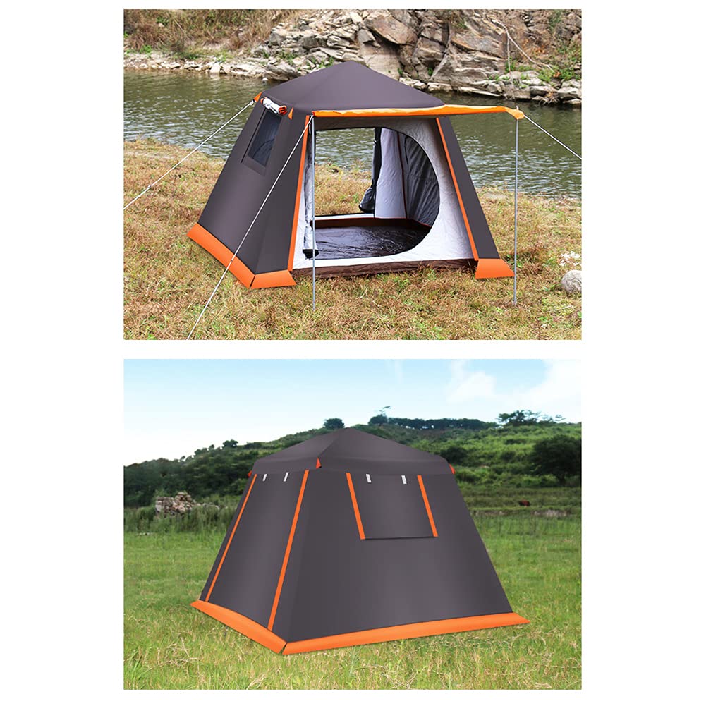 **3-4 Person Pop-Up Camping Tent - Instant Hydraulic Setup, Double Door Hiking Tent for Backpacking & Mountain Climbing - Perfect for Family Camping Trips & Outdoor Adventures**