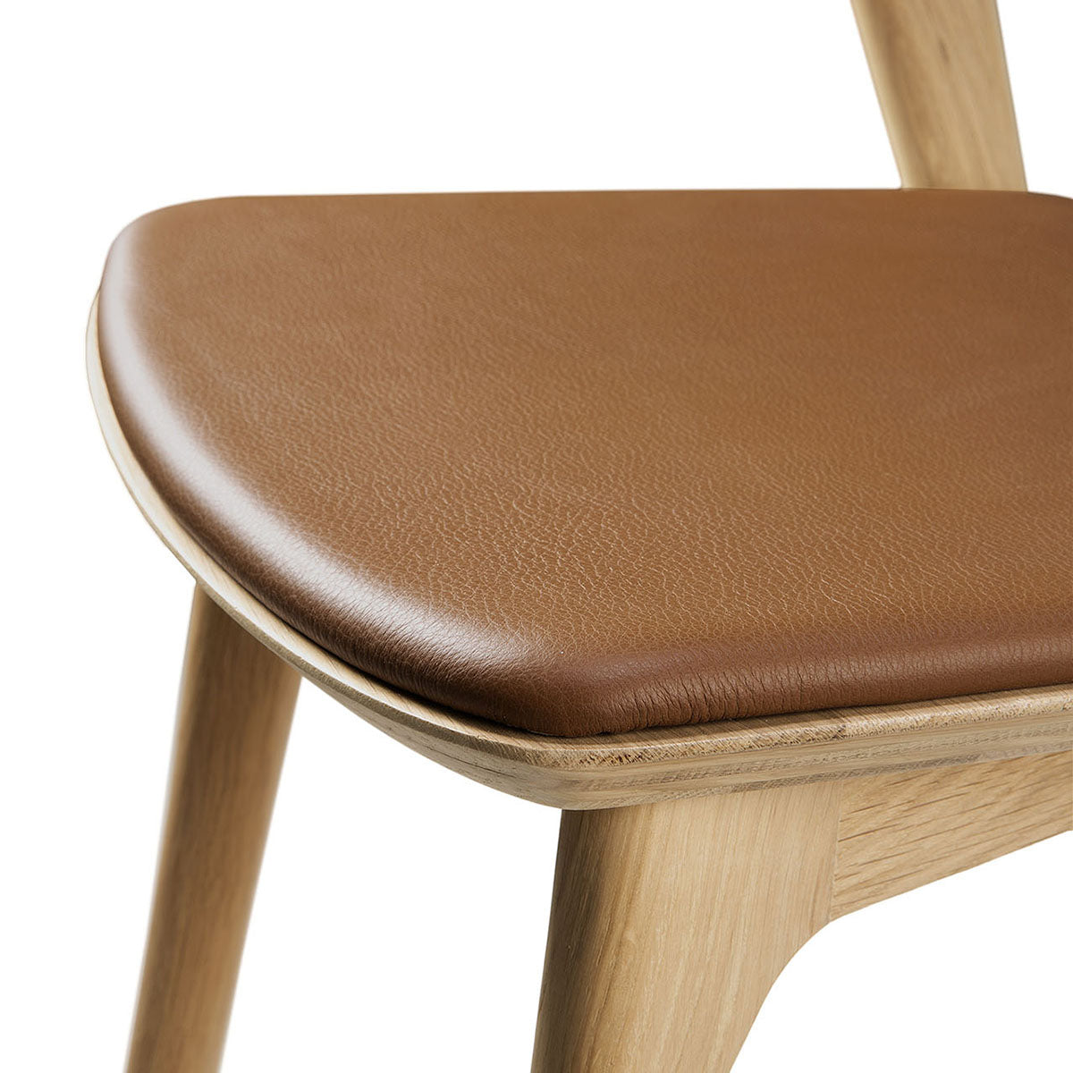 Premium Bok Leather Dining Chair - Modern & Comfortable Upholstered Seat for Home, Restaurant, or Office - Perfect for Elegant Dining Rooms, Kitchen Tables, and Conference Areas
