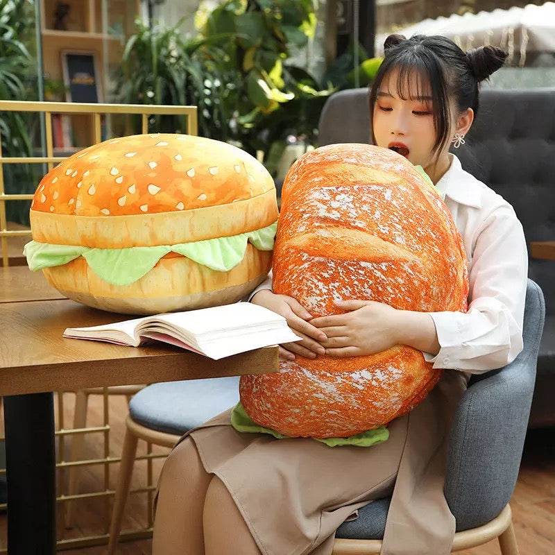 Hamburgerly: Soft Plush Cushion for Home Decor, Sofa, Bed & Office | Comfortable & Stylish Pillow for Relaxation
