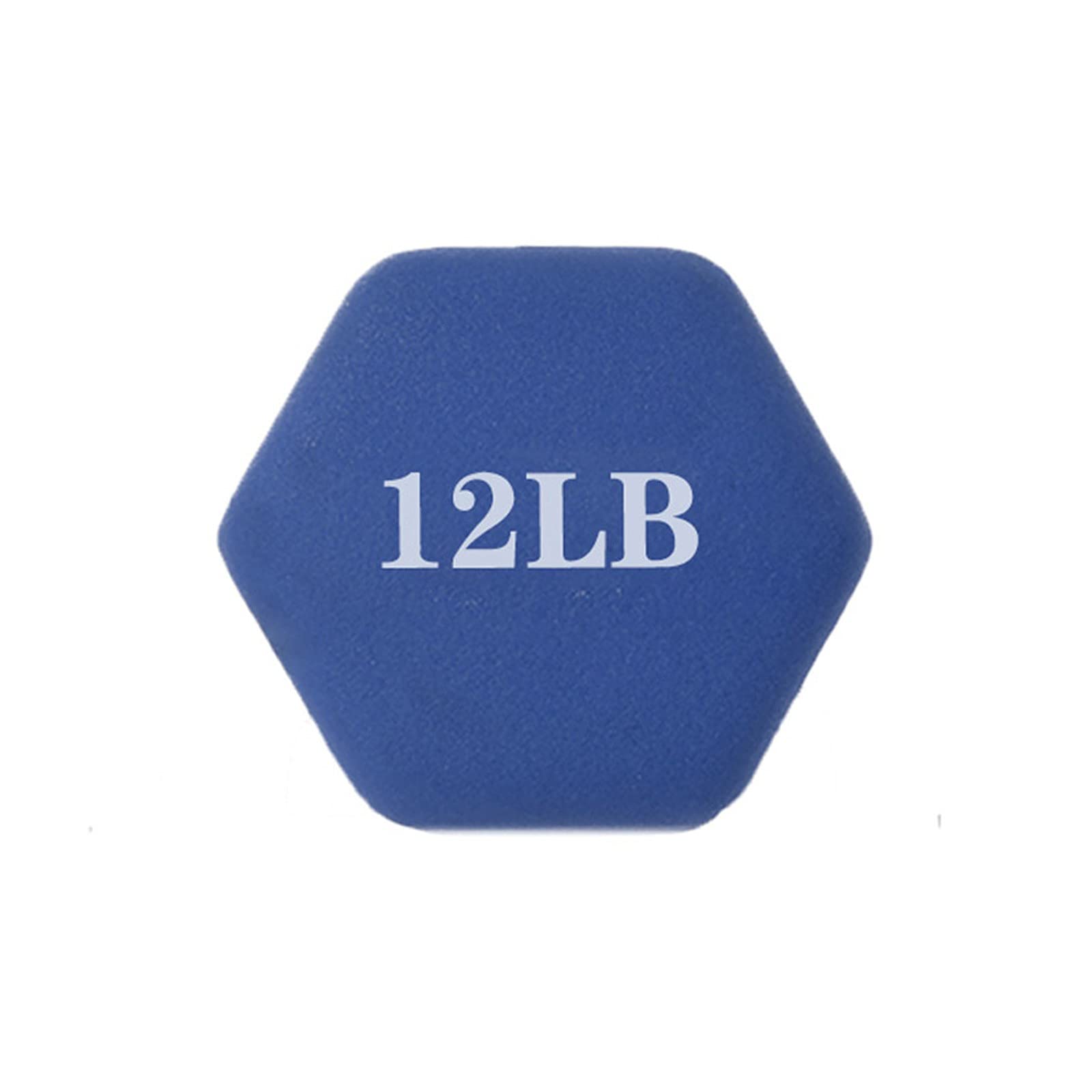 12 Pound Neoprene Coated Dumbbell - Single Blue Weight for Home Gym, Strength Training & Fitness Workouts | Durable Non-Slip Grip
