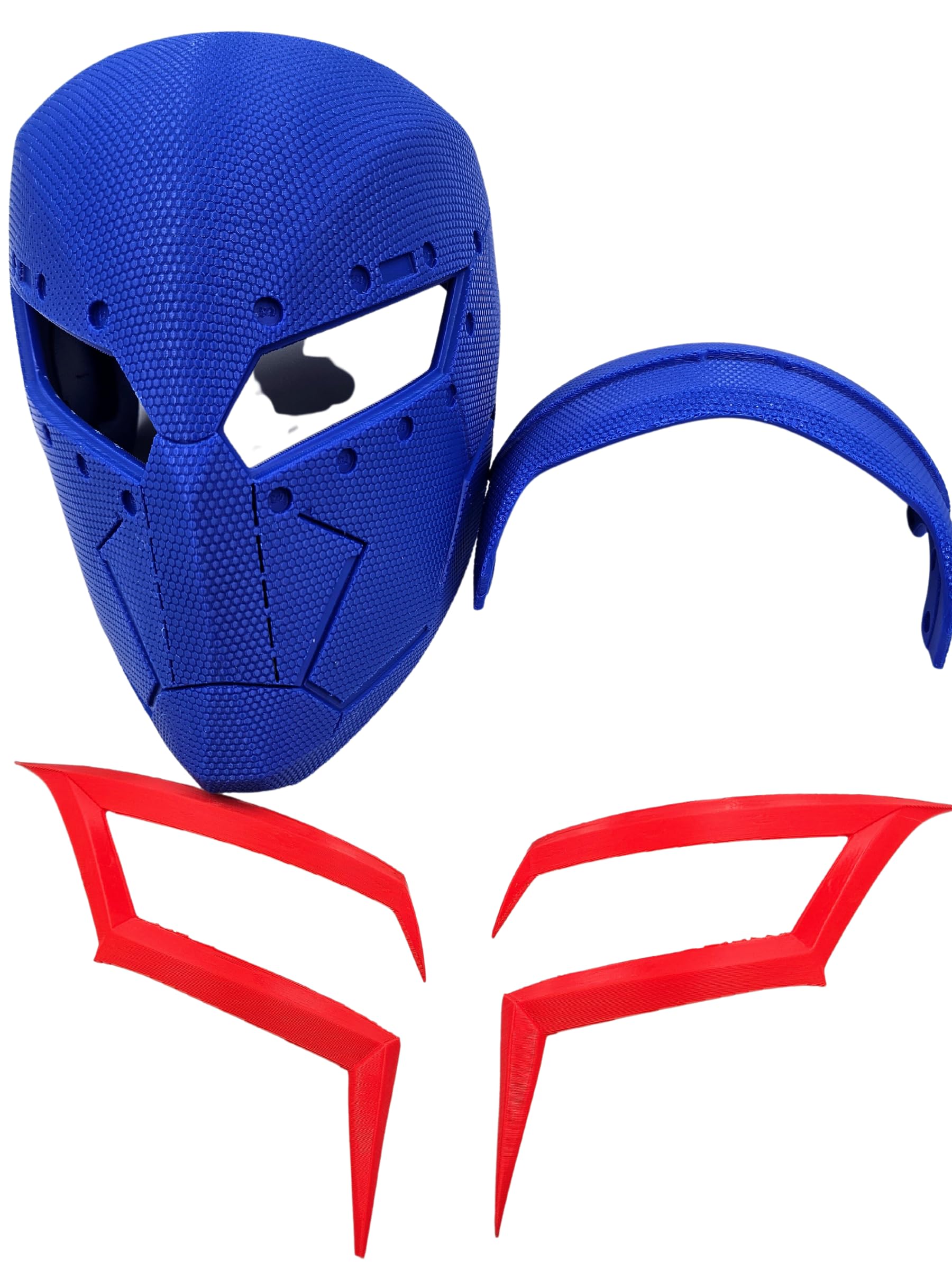 Cosplay Life 2099 Face Shell Mask - Futuristic Blue Cosplay Costume Accessory with Detachable Back Plate & Lenses | Perfect for Halloween, Comic Con, Cosplay Events & Futuristic Themed Parties