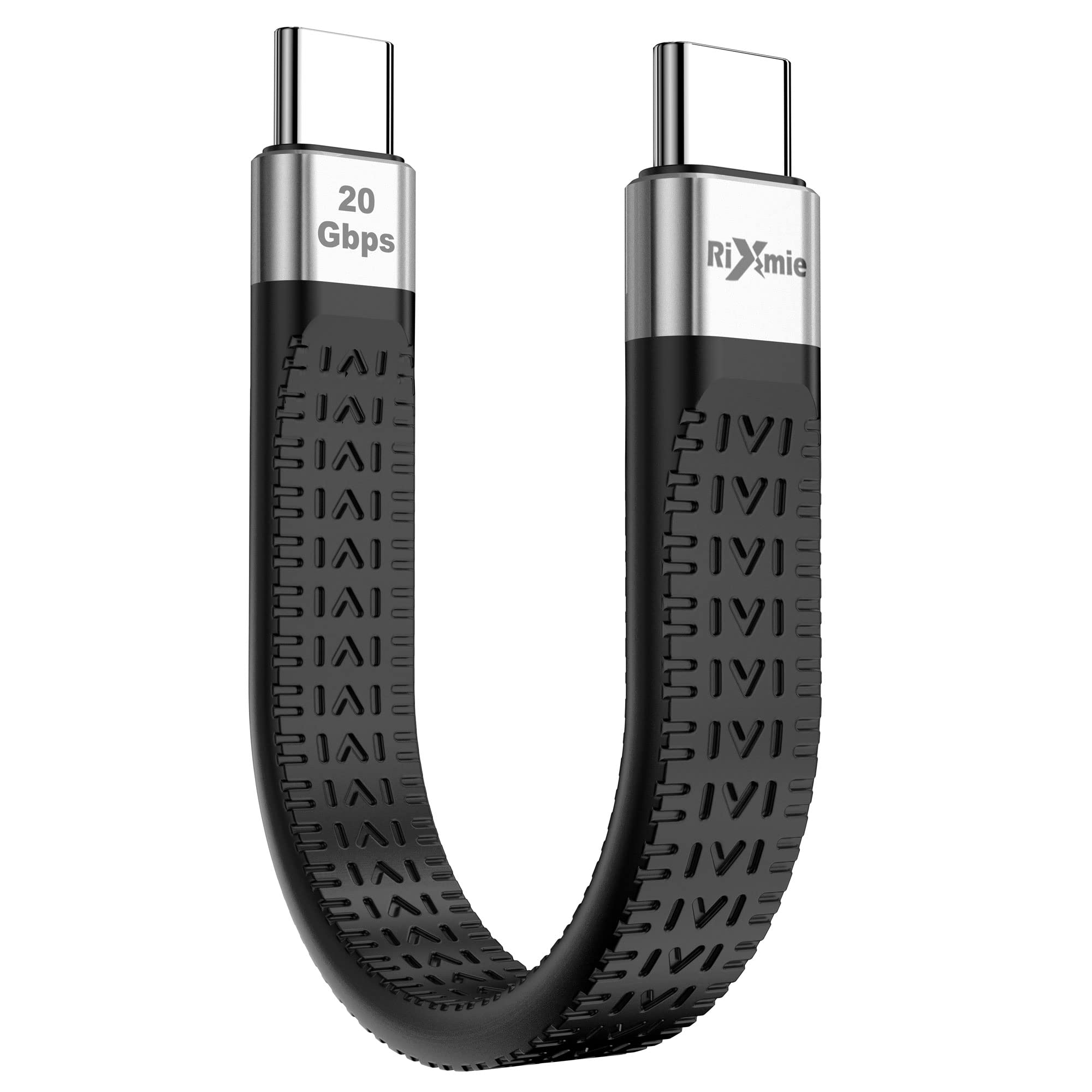5-Inch Short USB-C Cable - 100W PD Fast Charging & 20Gbps Data Transfer - Thunderbolt 3 Compatible for MacBook, Android Auto, External SSD - Perfect for Travel, Office & Car Charging (2024 New USB C to USB C Cable)