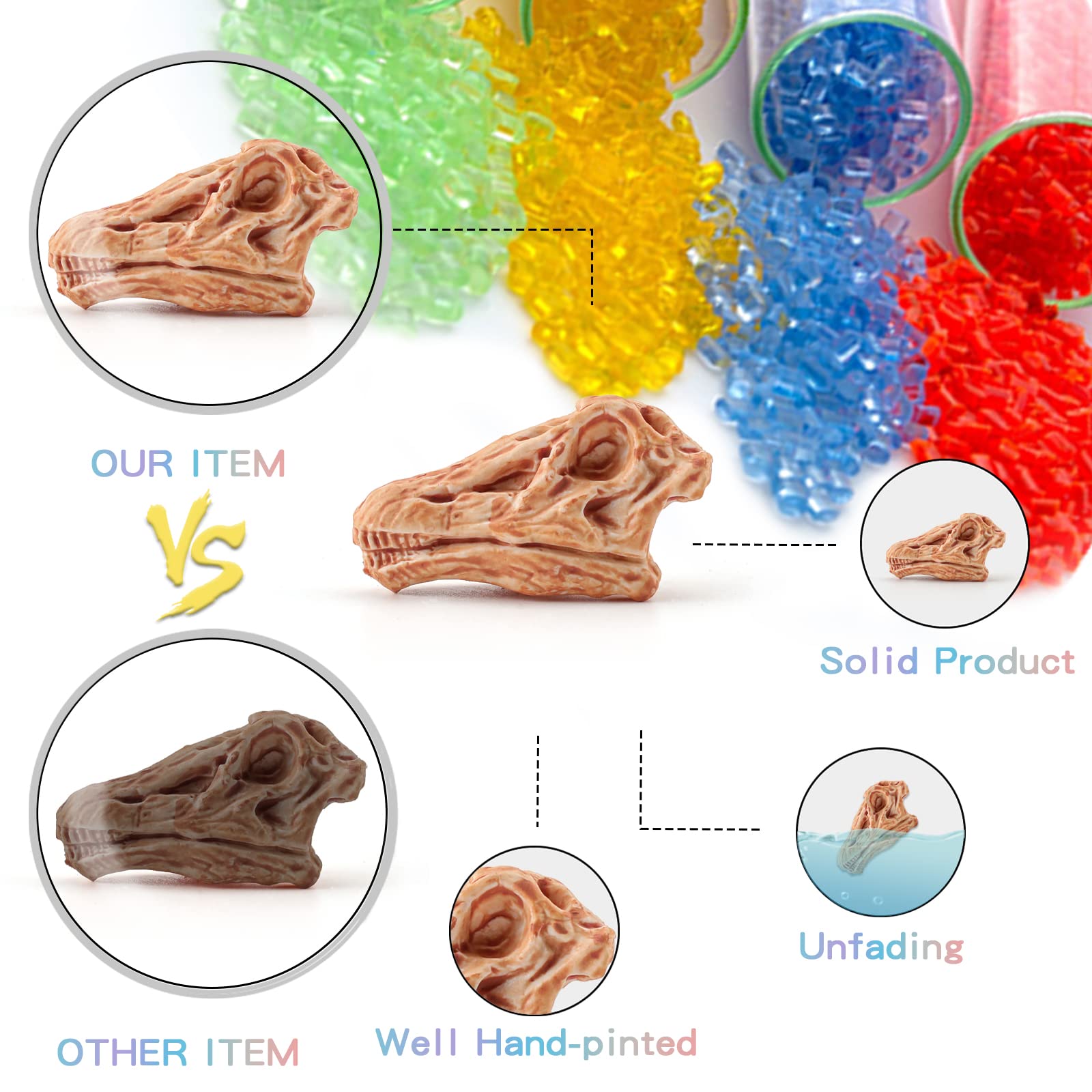 LC JoyCre Mini Dinosaur Bones for Kids - Realistic Fake Dinosaur Bones Dig Kit, Educational Sandbox Toys for Children - Perfect for Birthday Gifts, STEM Learning & Outdoor Play Activities