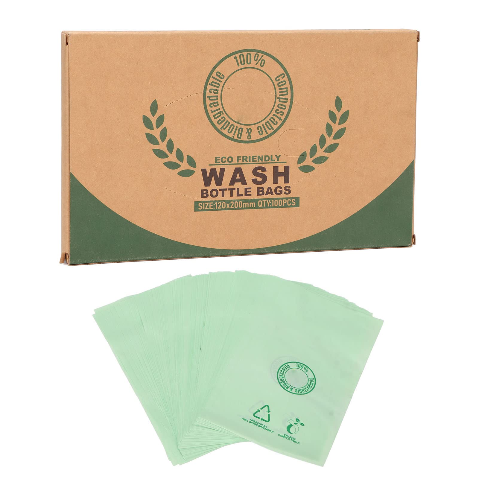 Tattoo Wash Bottle Bags 100pcs - Plastic Covers for Tattoo Cleaning & Hygiene