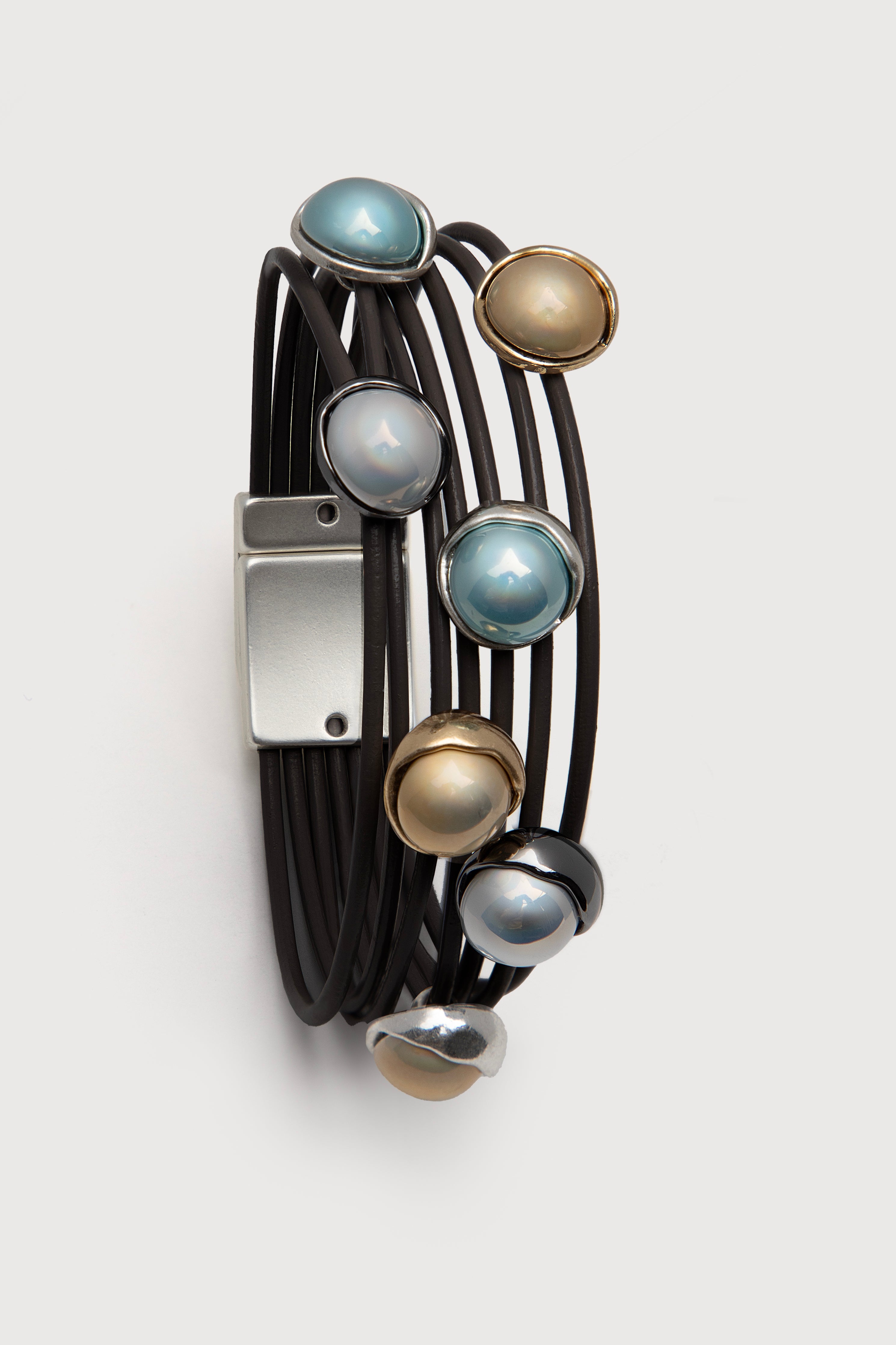Vibrant Leather Orb Bracelet for Women - Boho Chic Handmade Jewelry Gift for Everyday Wear & Special Occasions