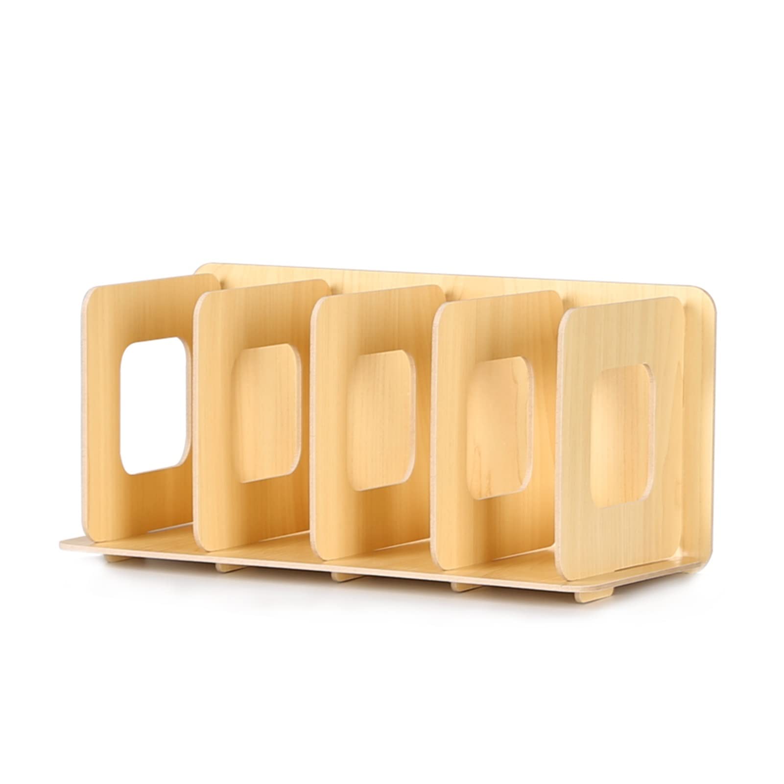 OMTONGXIN Wooden CD/DVD Storage Rack - Retro Media Organizer for CDs, DVDs & Records - Open Storage Bin with Vintage Design - Perfect for Living Room, Office & Media Room Organization (Color: A)