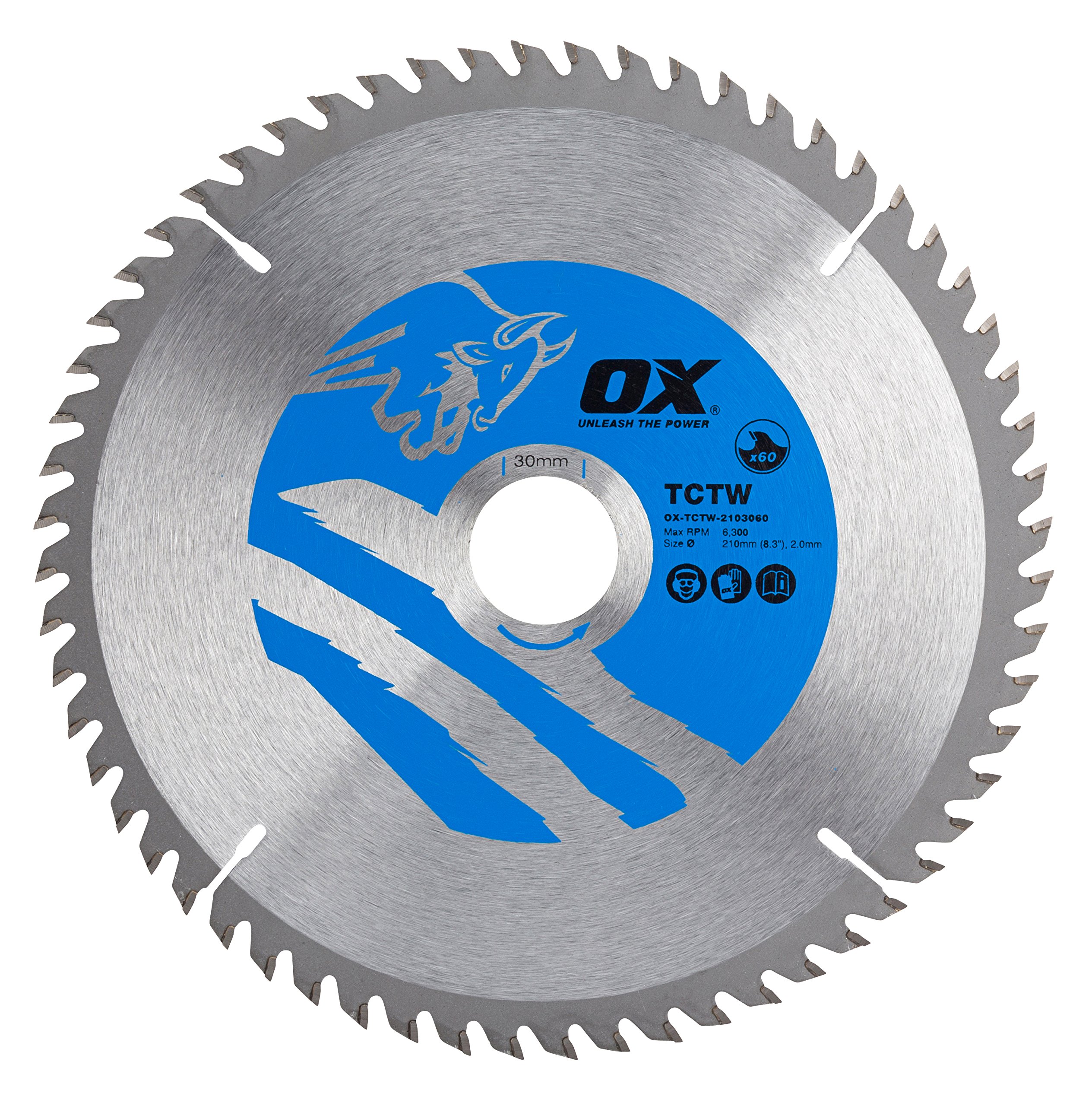 Premium OX Wood Cutting Circular Saw Blade 210mm x 30mm, 60 Teeth ATB for Woodworking, DIY Projects, and Professional Use - Perfect for Hardwood, Softwood, Plywood, and MDF Cutting
