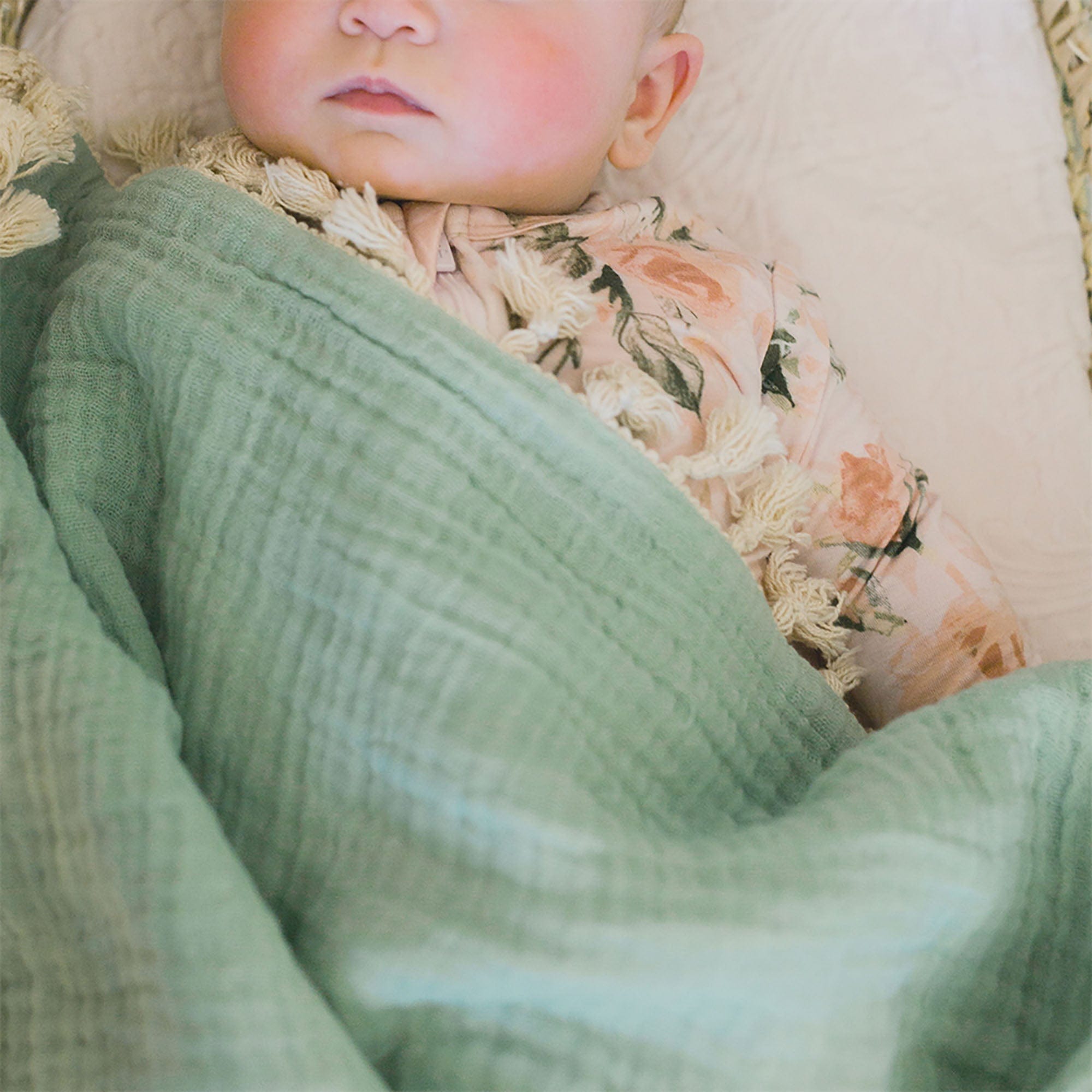 6-Layer Muslin Baby Blanket by Crane - Soft, Breathable & Lightweight for Swaddling, Nursing & Stroller Use
