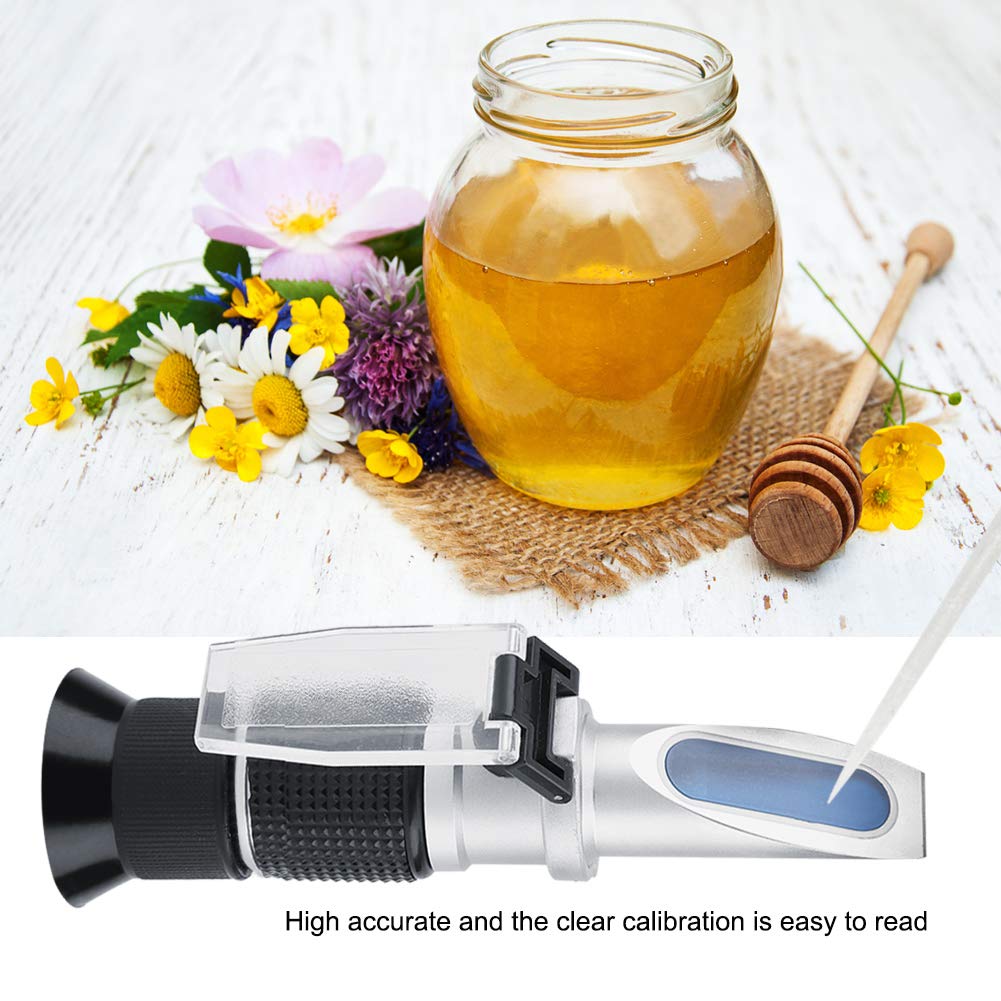 Professional Handheld Refractometer 0-90% Brix Scale - Portable Sugar Content Tester for Beer, Milk, Fruits, Honey & Maple Syrup - Perfect for Home Brewing, Winemaking, Agriculture & Food Quality Control