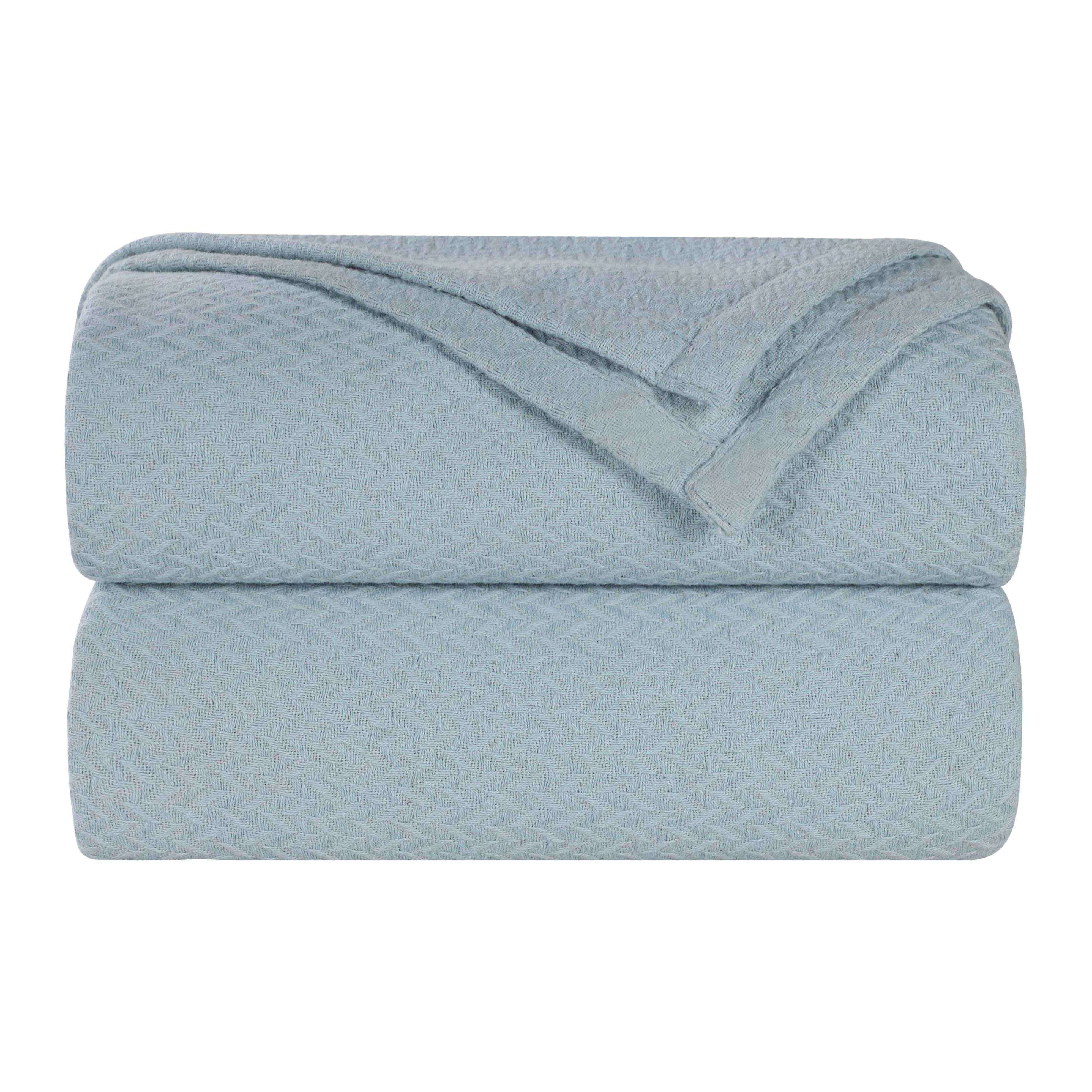 Premium Nobel Cotton Textured Chevron Lightweight Woven Blanket - Soft & Breathable Throw for Sofa, Bed, and Outdoor Picnics - Cozy Home Decor & Travel Companion