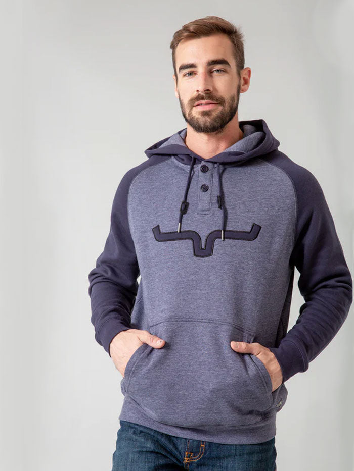 Kimes Ranch BLAZE 2 Men's Hoodie - Navy Blue Pullover Sweatshirt for Casual Wear & Outdoor Activities