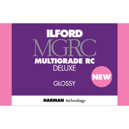 Ilford MULTIGRADE RC Deluxe Glossy Photo Paper - 8x10 Inches, 25 Sheets - Premium Black & White Printing for Darkroom Enthusiasts & Professional Photographers - Perfect for Fine Art Prints, Portraits, and Exhibition Quality Images