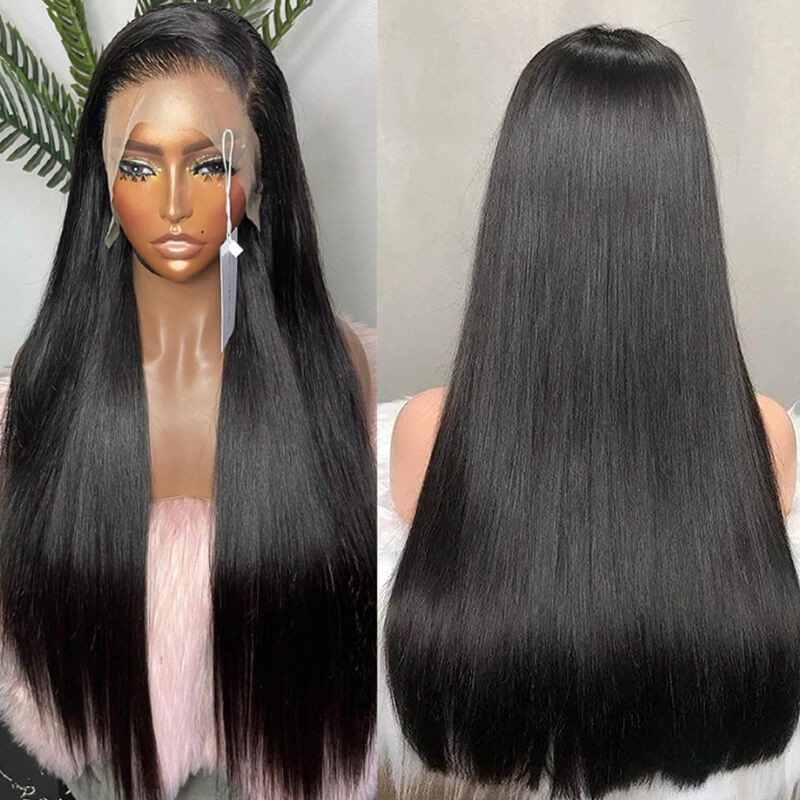12A Super Grade Eullair Double Drawn Human Hair Wigs - Bone Straight HD Lace Frontal Wig for Women | Natural Look for Daily Wear, Parties & Special Occasions