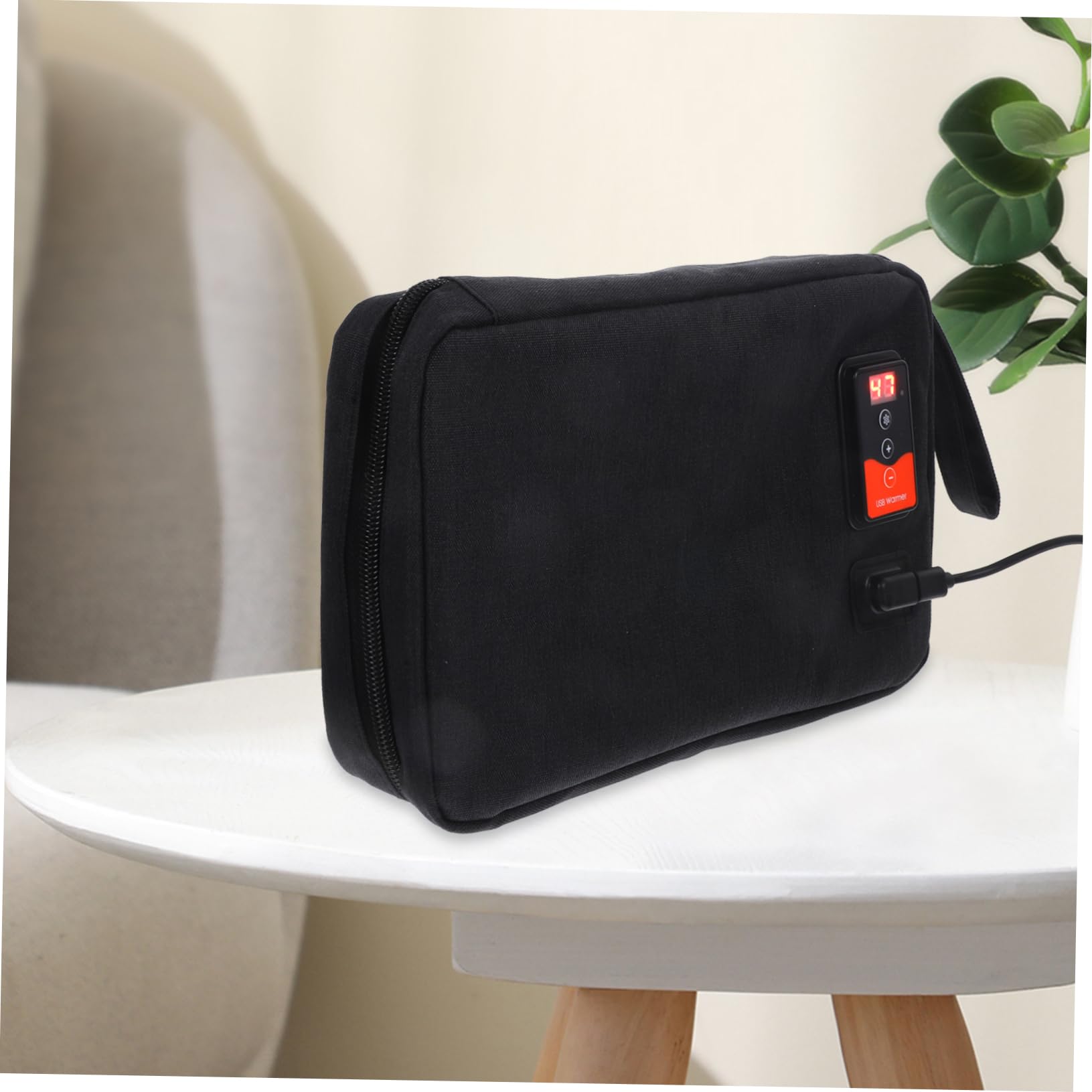 ERINOGO Portable Baby Wipe Warmer & Dispenser - Heated Wet Wipes Container for Diaper Changing, Travel, Nursery & On-The-Go (25.5x16cm, Black) | Perfect for Home, Daycare & Outdoor Use