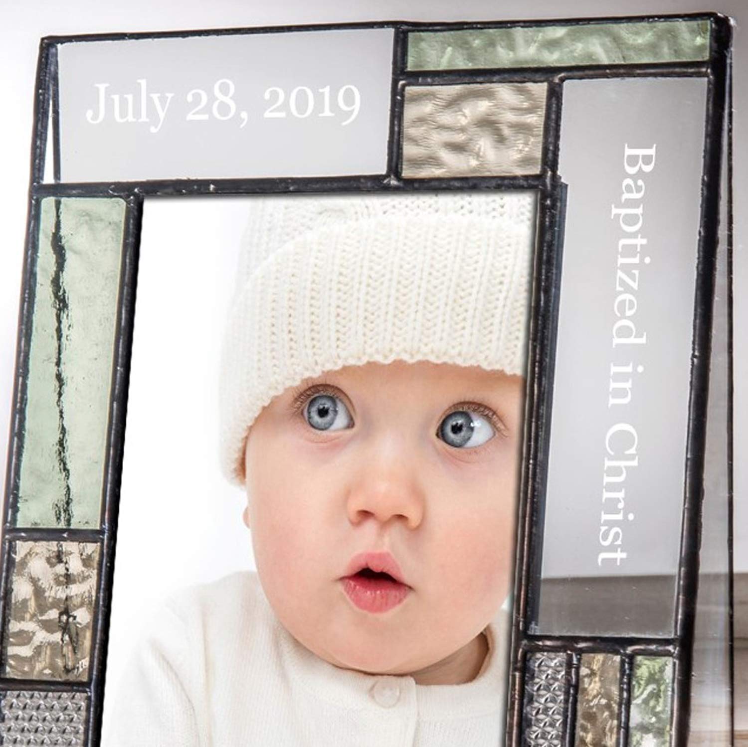 Personalized Baptism Photo Frame - Custom Engraved Glass Gift for Boys & Girls - Home Decor & Keepsake