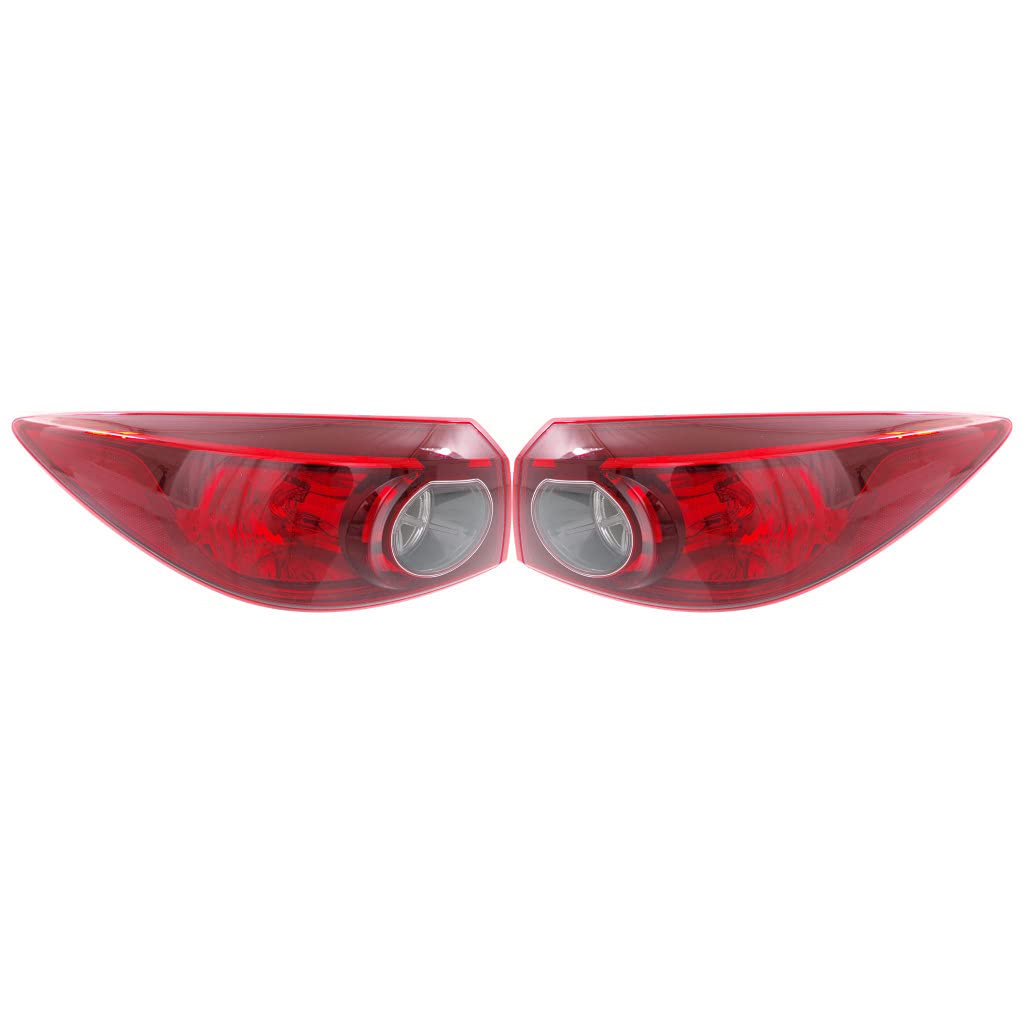 KarParts360 Replacement Tail Light Assembly for 2016-2018 Mazda 3 - Driver & Passenger Side with Bulbs (CAPA Certified) | Fits Models MA2804123 & MA2805123 | Perfect for Night Driving, Safety Upgrades & Vehicle Restoration