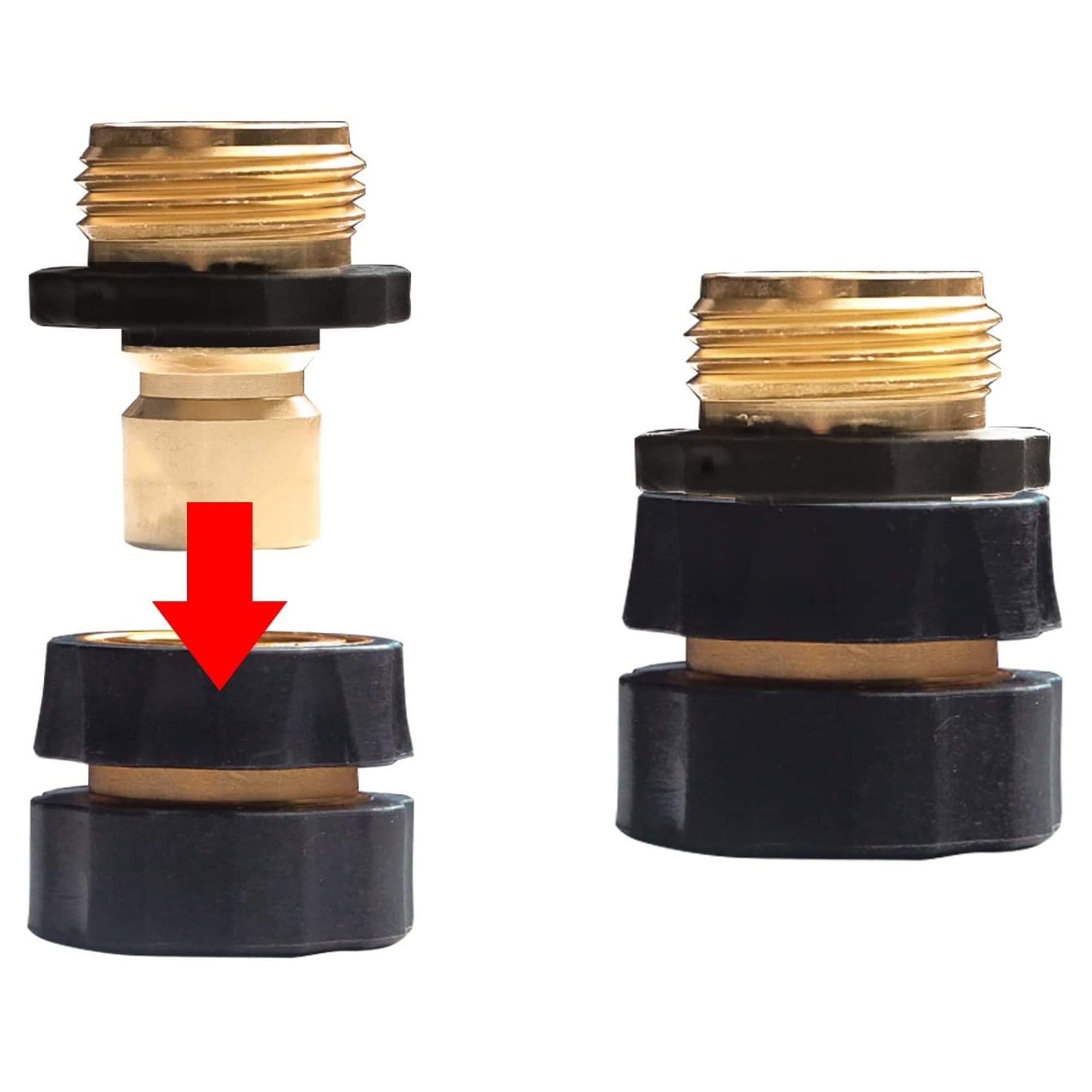 3/4 Inch Garden Hose Quick Connect Fittings - Male & Female Water Quick Release Connectors (6 Pack) - Ideal for Gardening, Lawn Watering, and Outdoor Cleaning