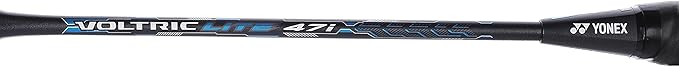 Yonex Voltric Lite 47i Black Badminton Racket - Prestrung Lightweight Carbon Fiber Racquet for Beginners & Intermediate Players | Perfect for Indoor Court Games & Training | Made in China