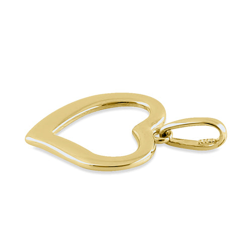 14K Yellow Gold Heart Pendant Necklace - Dainty Minimalist Jewelry for Women, Gift for Her, Valentine's Day, Anniversary, Birthday