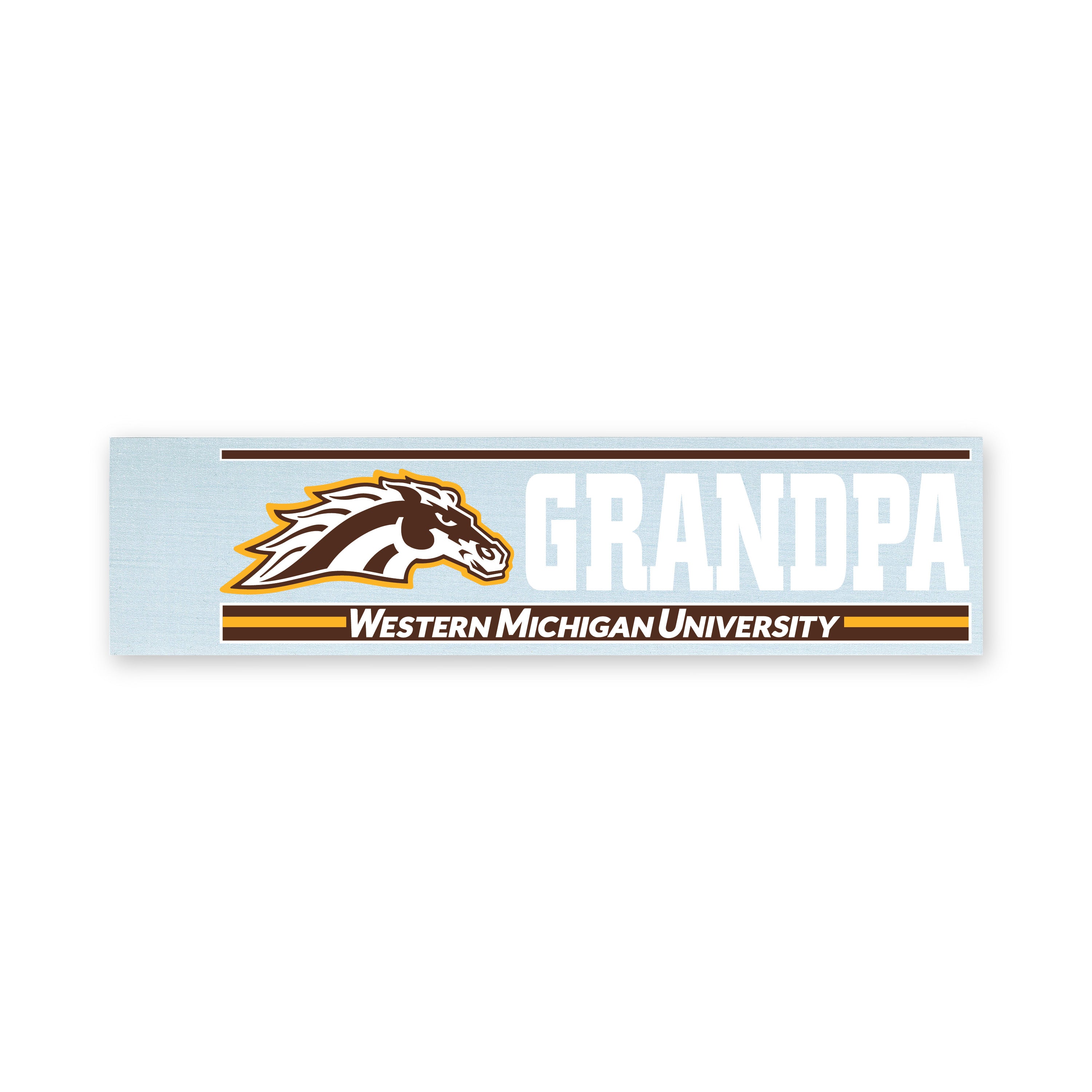 Western Michigan Grandpa Bar Decal - Vintage Style Sticker for Beer Lovers, Perfect for Coolers, Windows, Laptops & Man Cave Decor