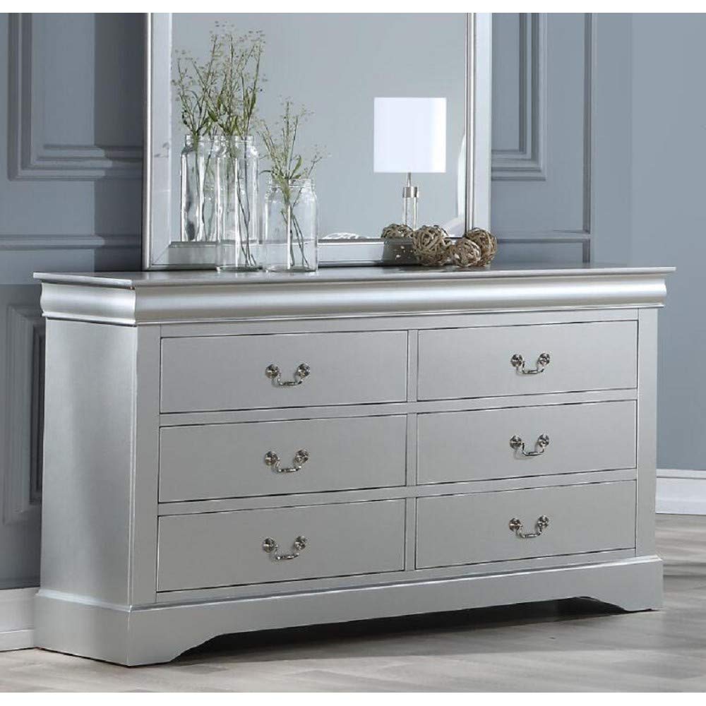 Louis Philippe III Dresser in Platinum - 60