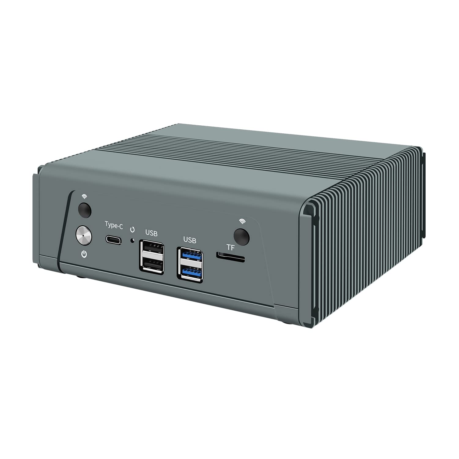 HUNSN Mini Firewall PC - AMD Ryzen 5 5500U, 16GB RAM, 128GB SSD, 4x Intel 2.5GbE LAN, Mikrotik/OPNsense VPN Router - Compact Network Appliance for Home Office & Small Business Security