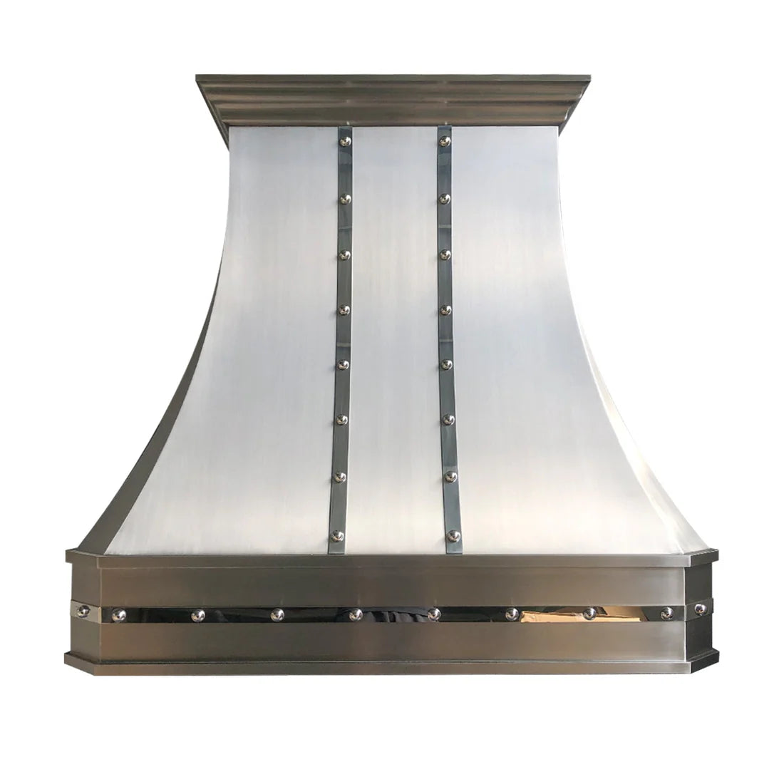 Custom Brushed Stainless Steel Curved Range Hood SRH3 C 2STRM - Modern Kitchen Ventilation for Home & Restaurant Use