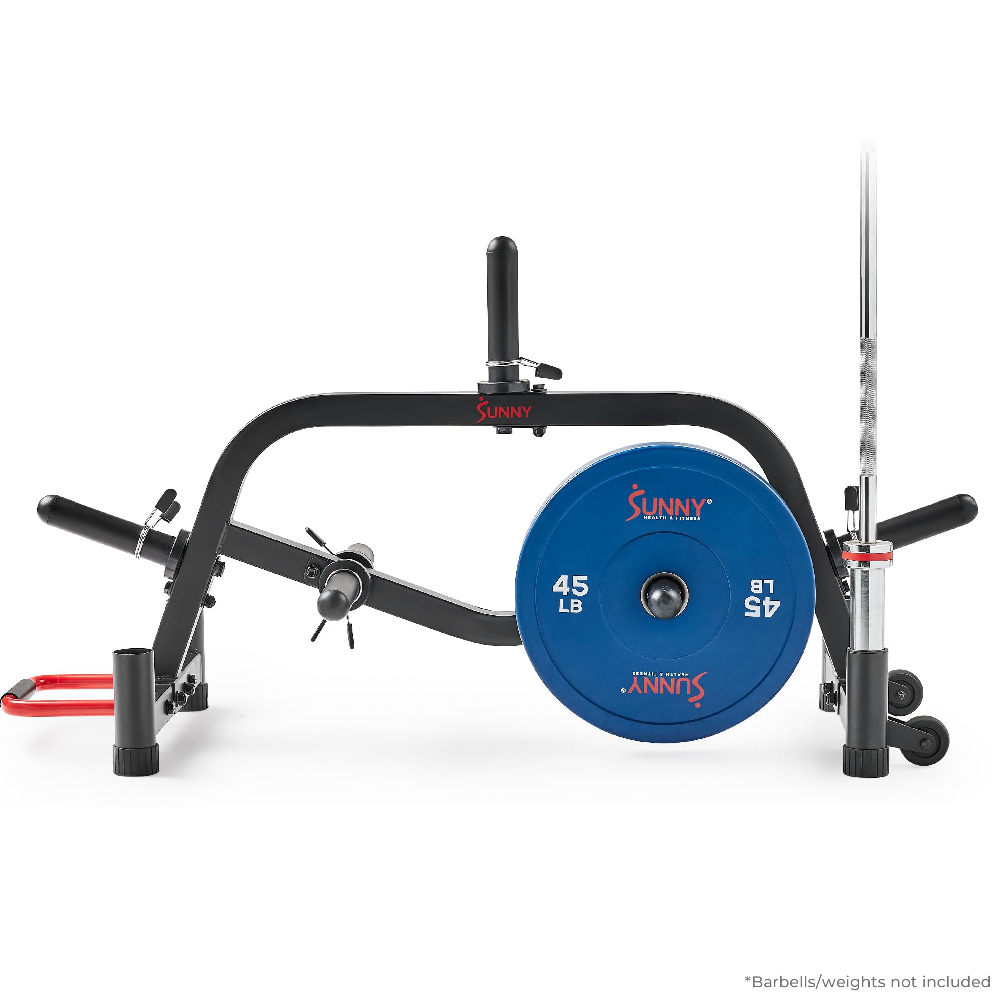 Sunny Health & Fitness Multi-Weight Storage Rack Stand - Organize Dumbbells, Kettlebells, Olympic Plates & Barbells - Perfect for Home Gym & Garage Workouts